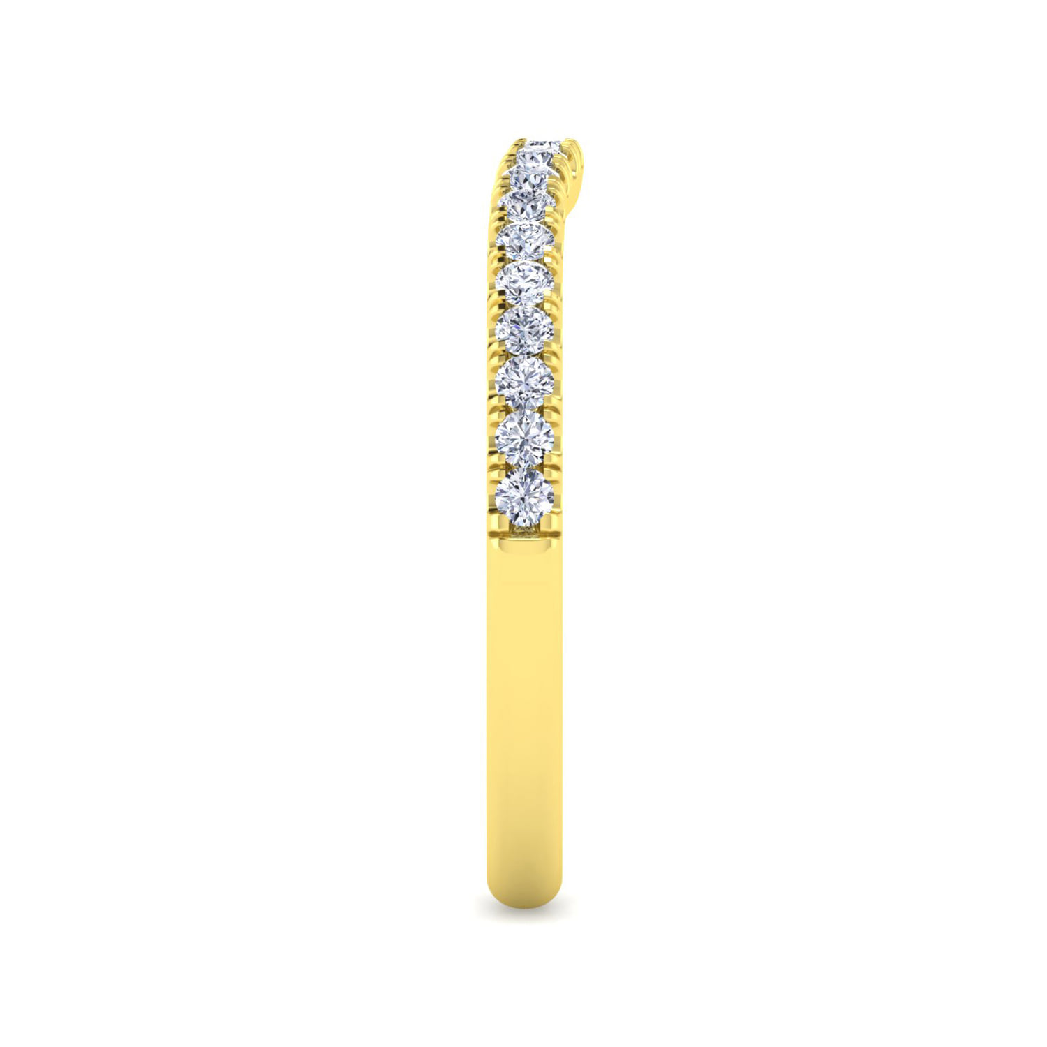 Diamond Matching Wedding Band in 14K Yellow Gold, photograph 4