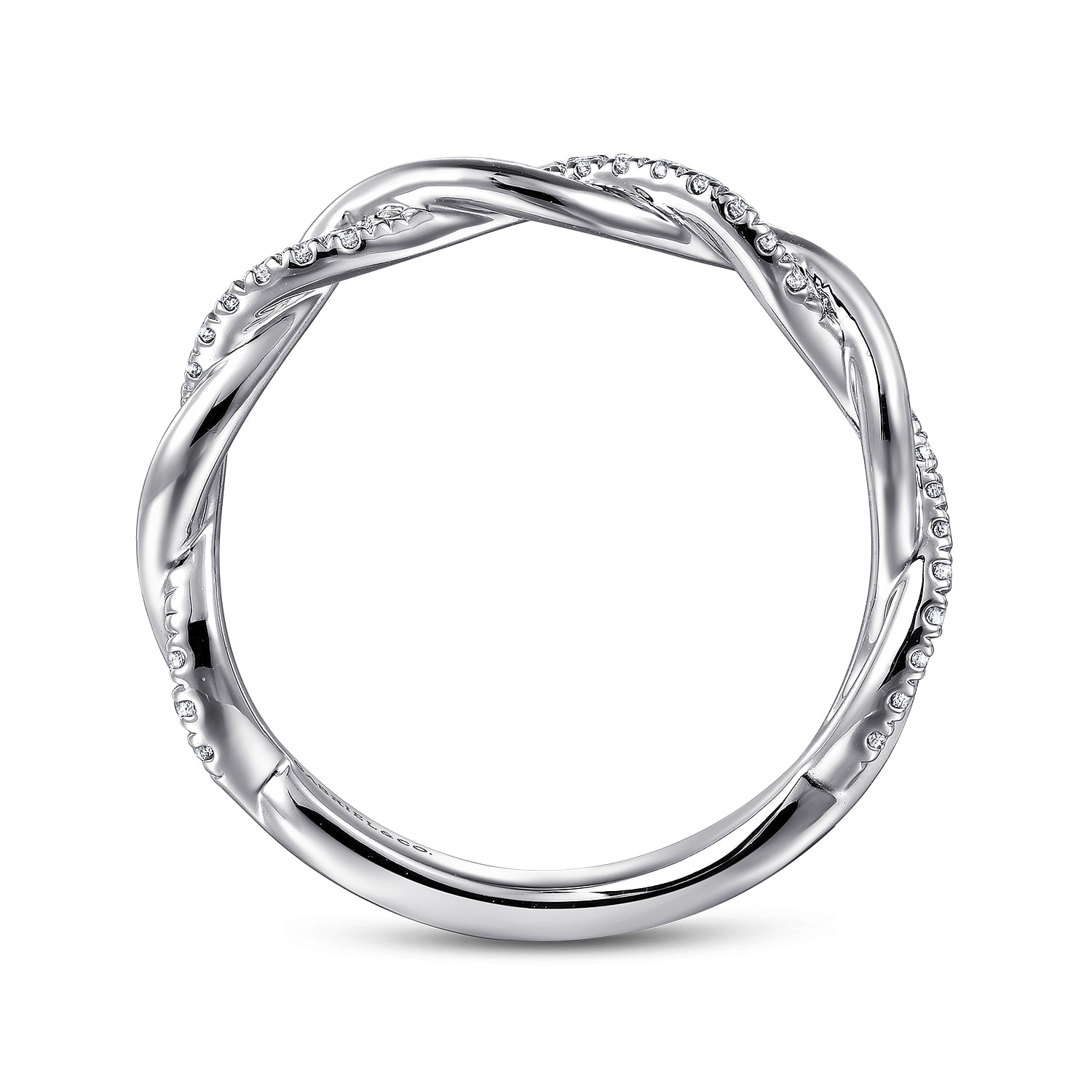 Diamond Matching Wedding Band in 14K White Gold, photograph 2
