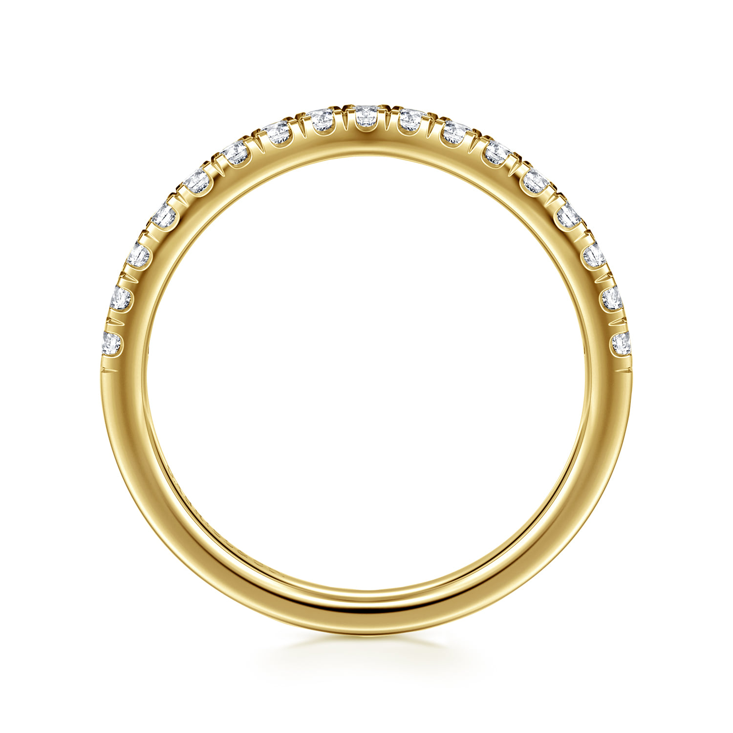 Diamond Matching Wedding Band in 14K Yellow Gold, photograph 2