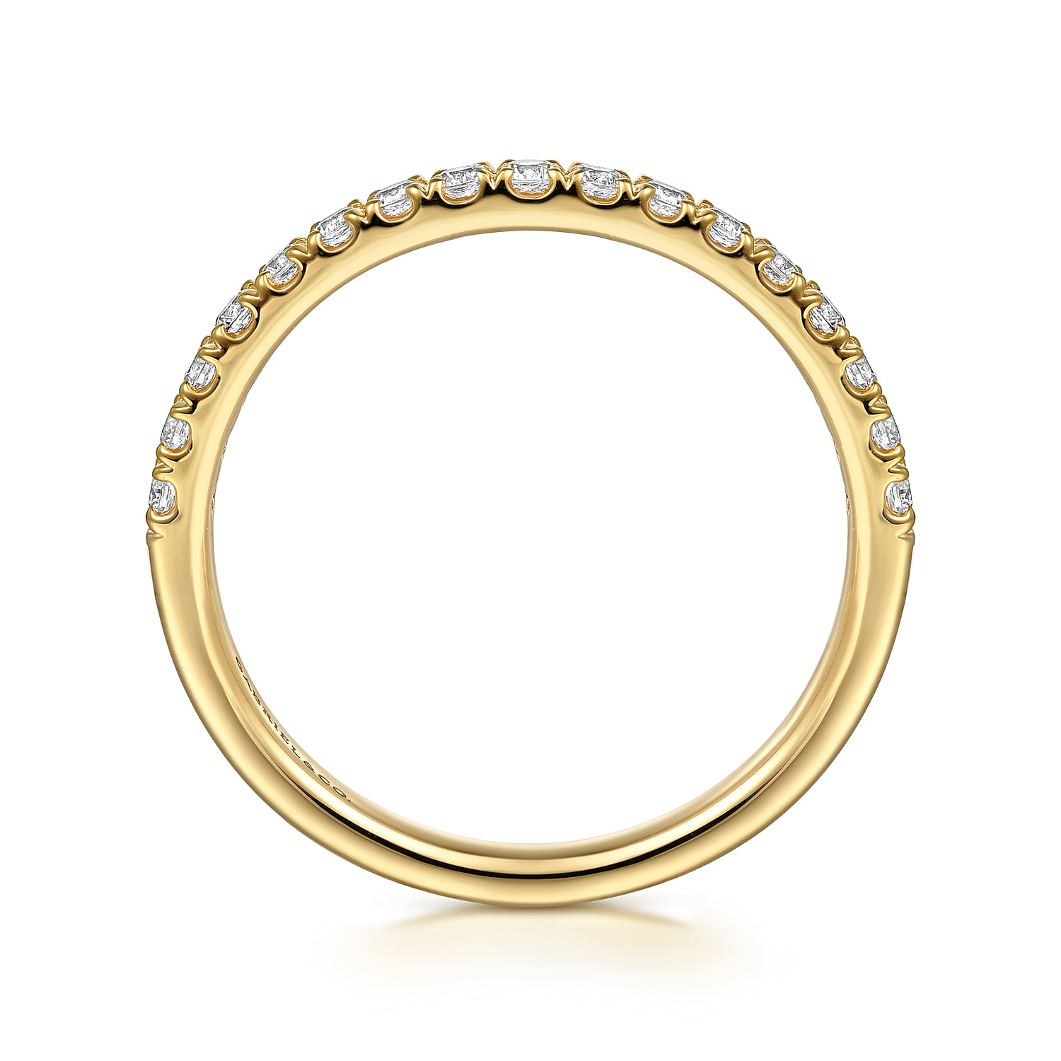 Diamond Matching Wedding Band in 14K Yellow Gold, photograph 2