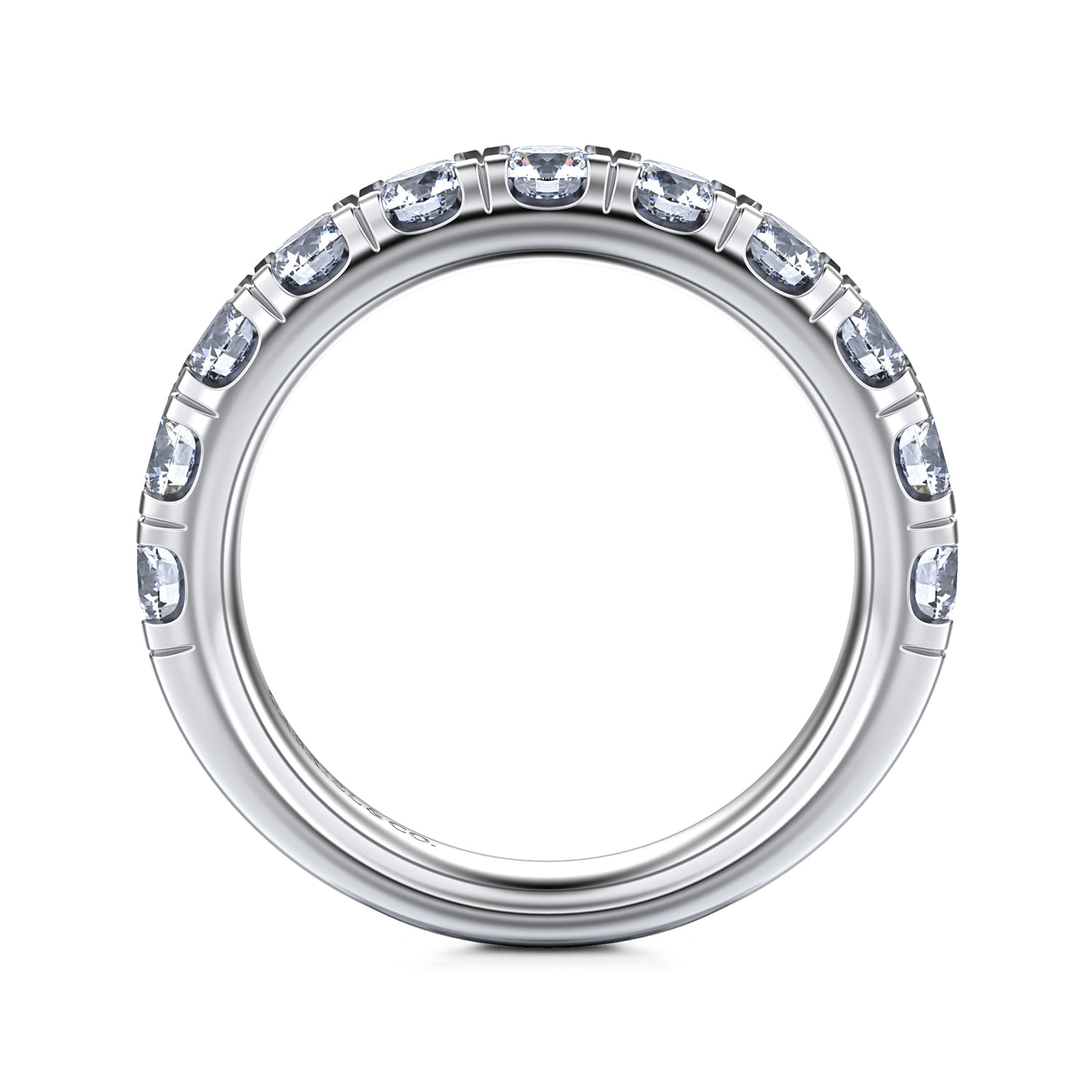 Diamond Matching Wedding Band in 14K White Gold, photograph 2
