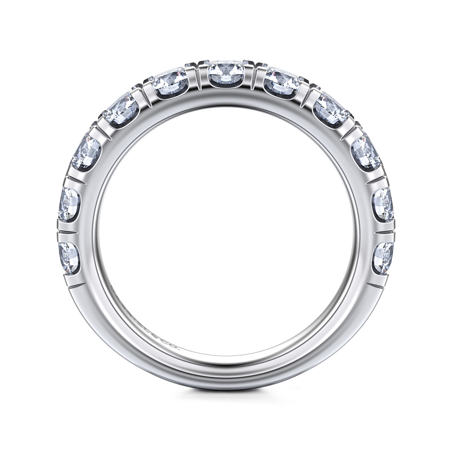 Diamond Matching Wedding Band in 14K White Gold, photograph 2