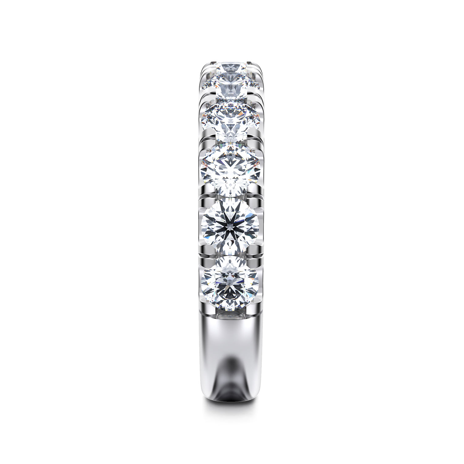 Diamond Matching Wedding Band in 14K White Gold, photograph 5