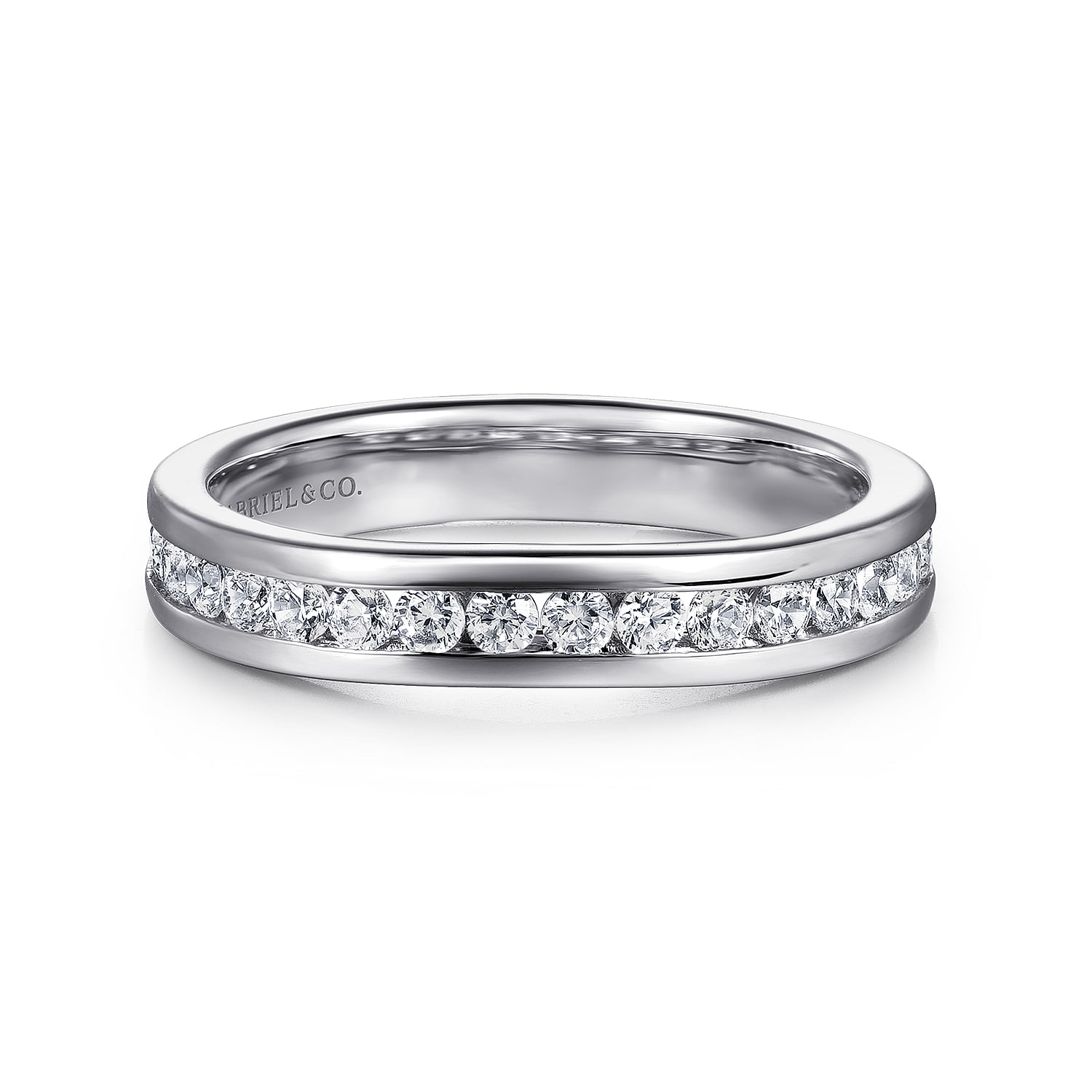 Curved Diamond Wedding Band