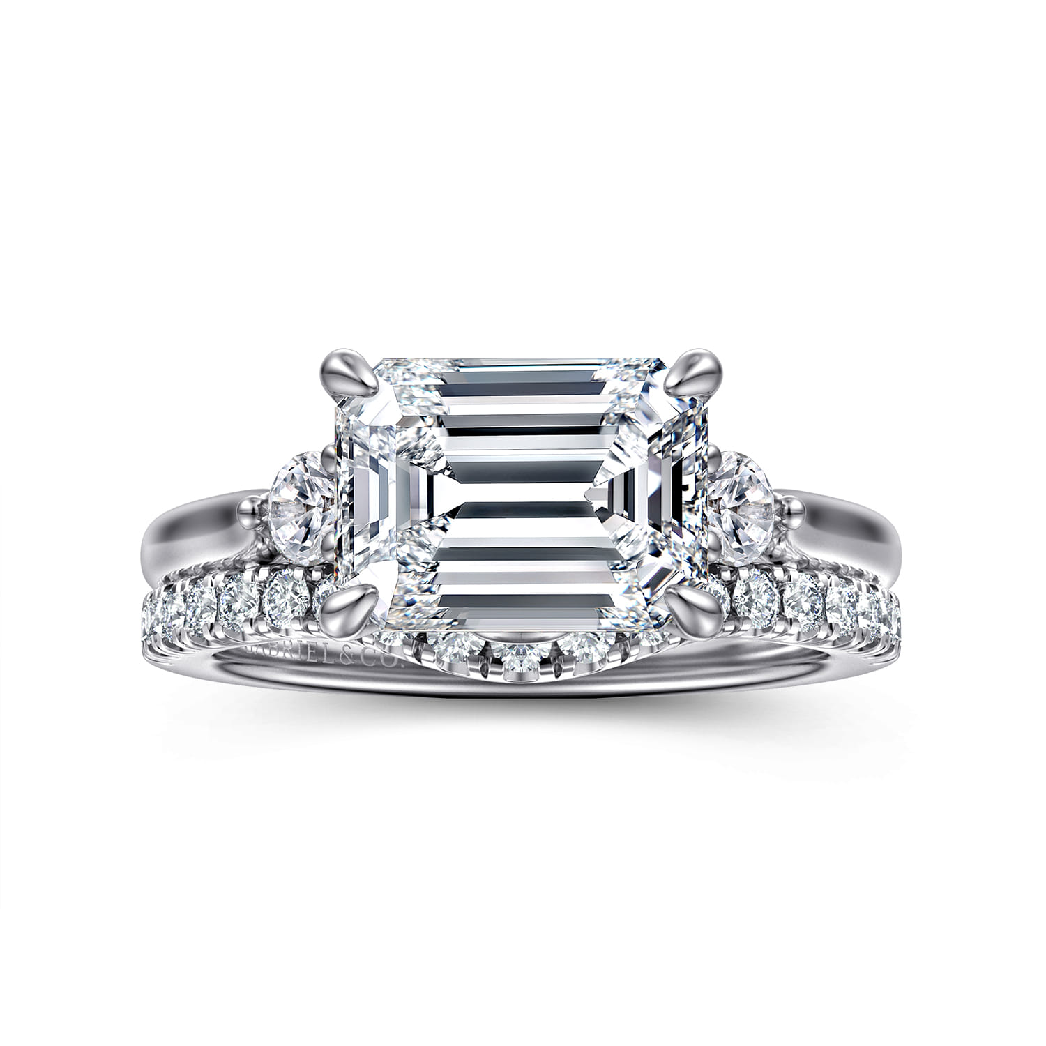 Diamond Wedding Band in 14K White Gold, photograph 4