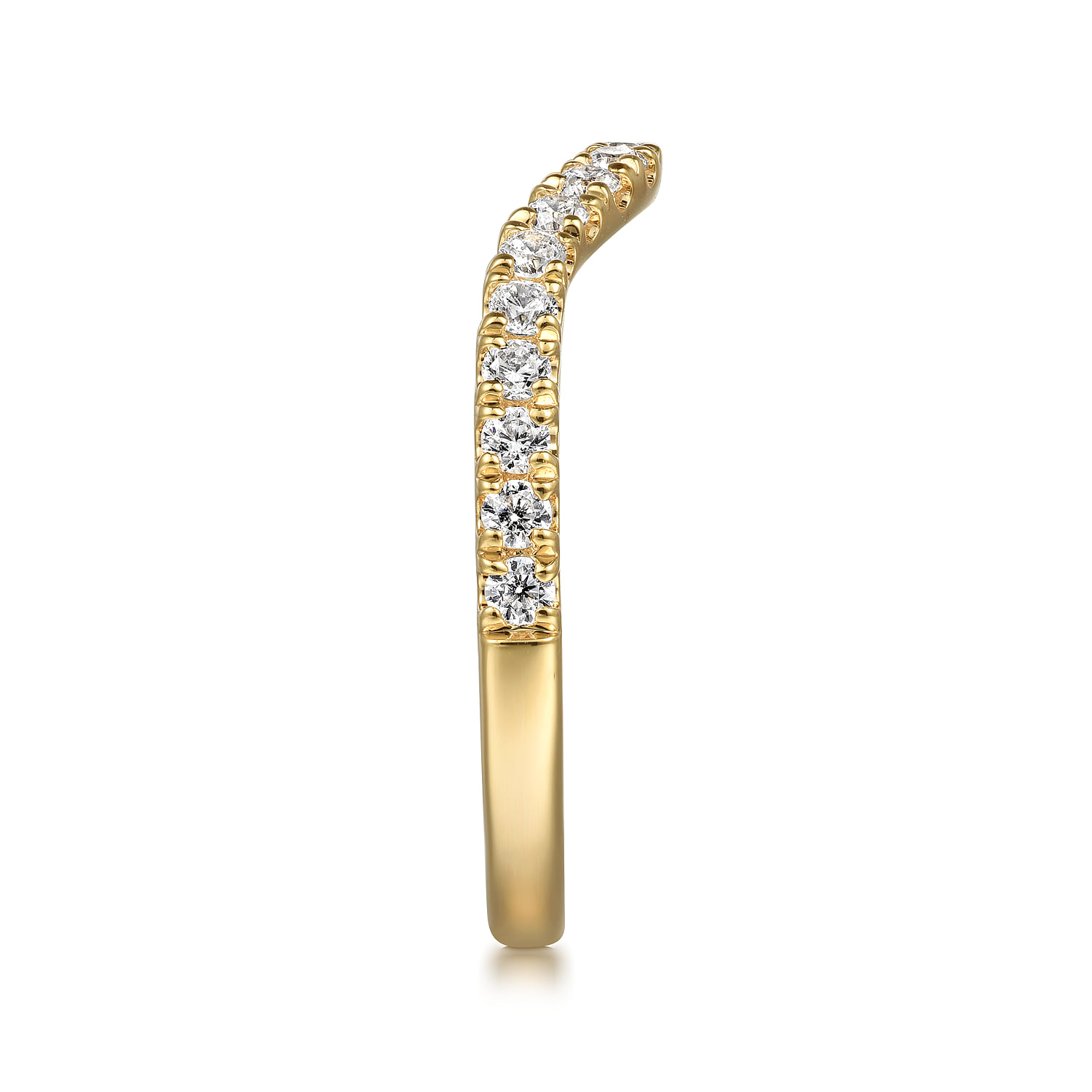 Diamond Wedding Band in 14K Yellow Gold, photograph 5