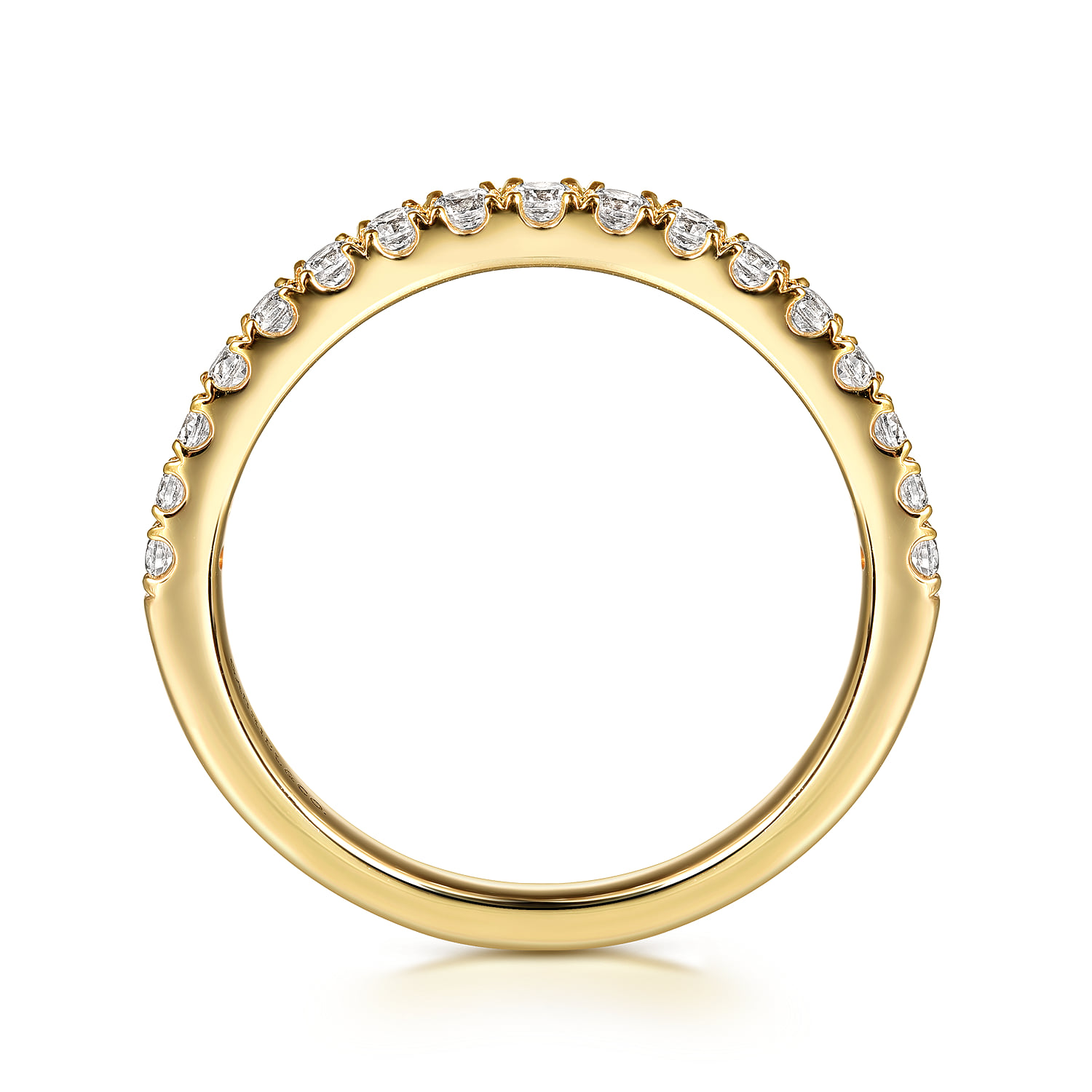 Diamond Wedding Band in 14K Yellow Gold, photograph 2