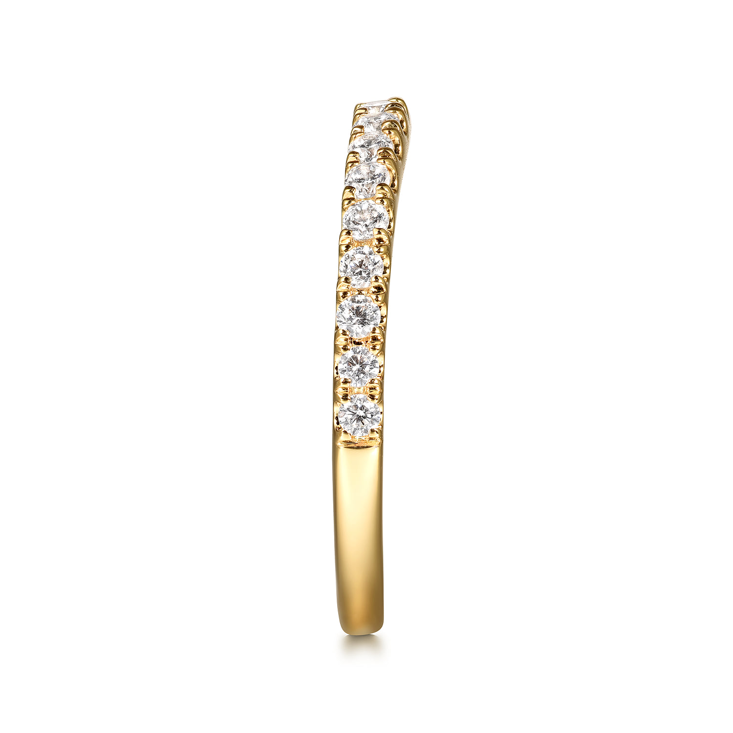 Diamond Wedding Band in 14K Yellow Gold, photograph 5