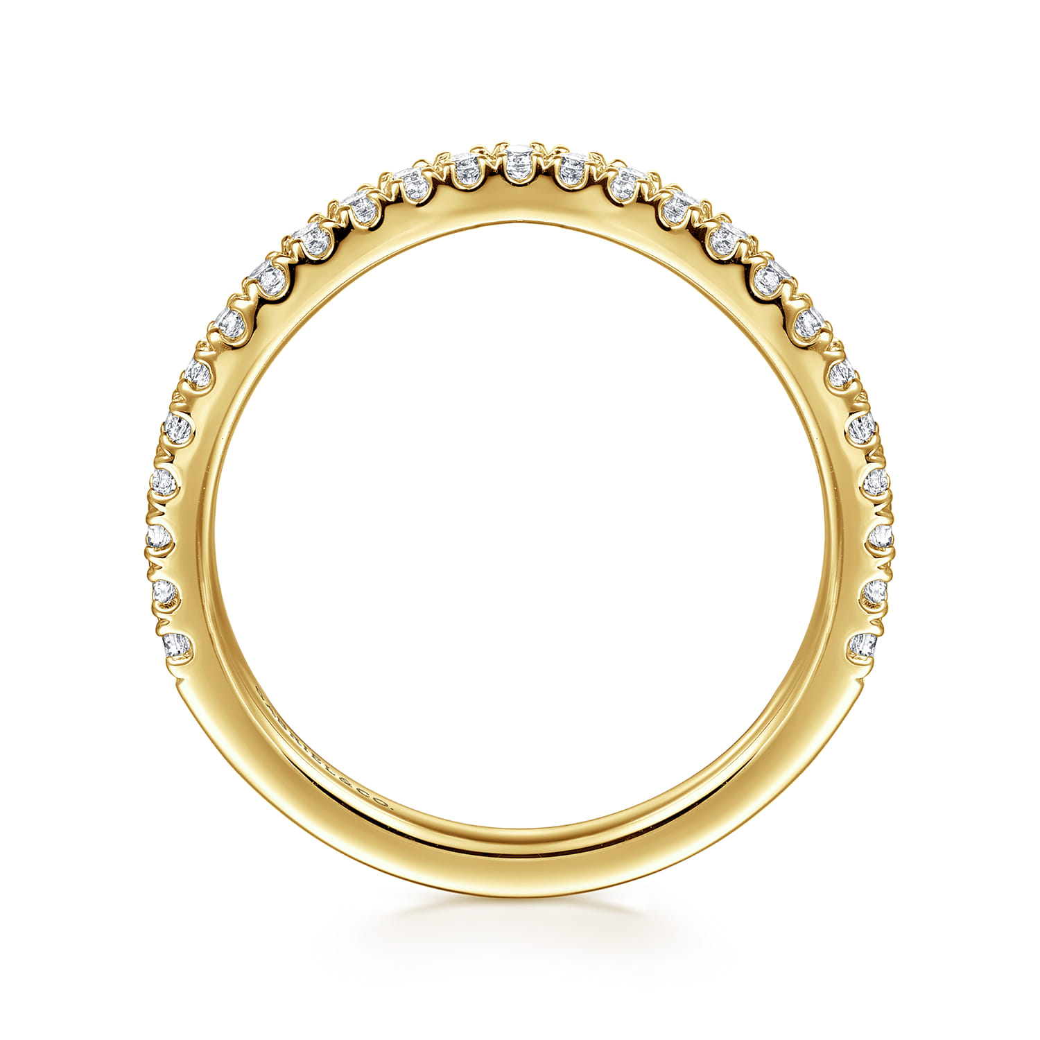 Diamond Wedding Band in 14K Yellow Gold, photograph 2