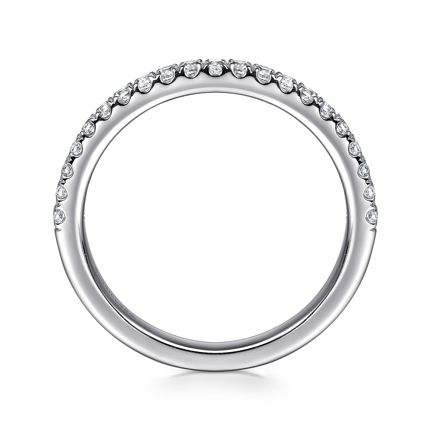 Diamond Wedding Band in 14K White Gold, photograph 2