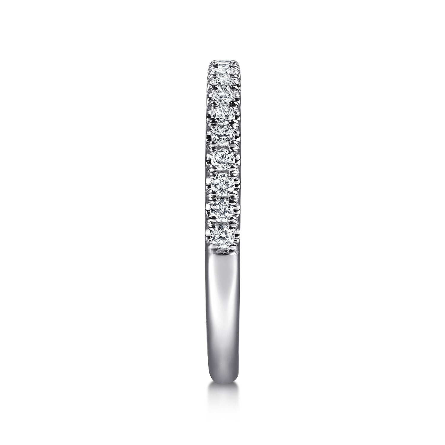 Diamond Wedding Band in 14K White Gold, photograph 5