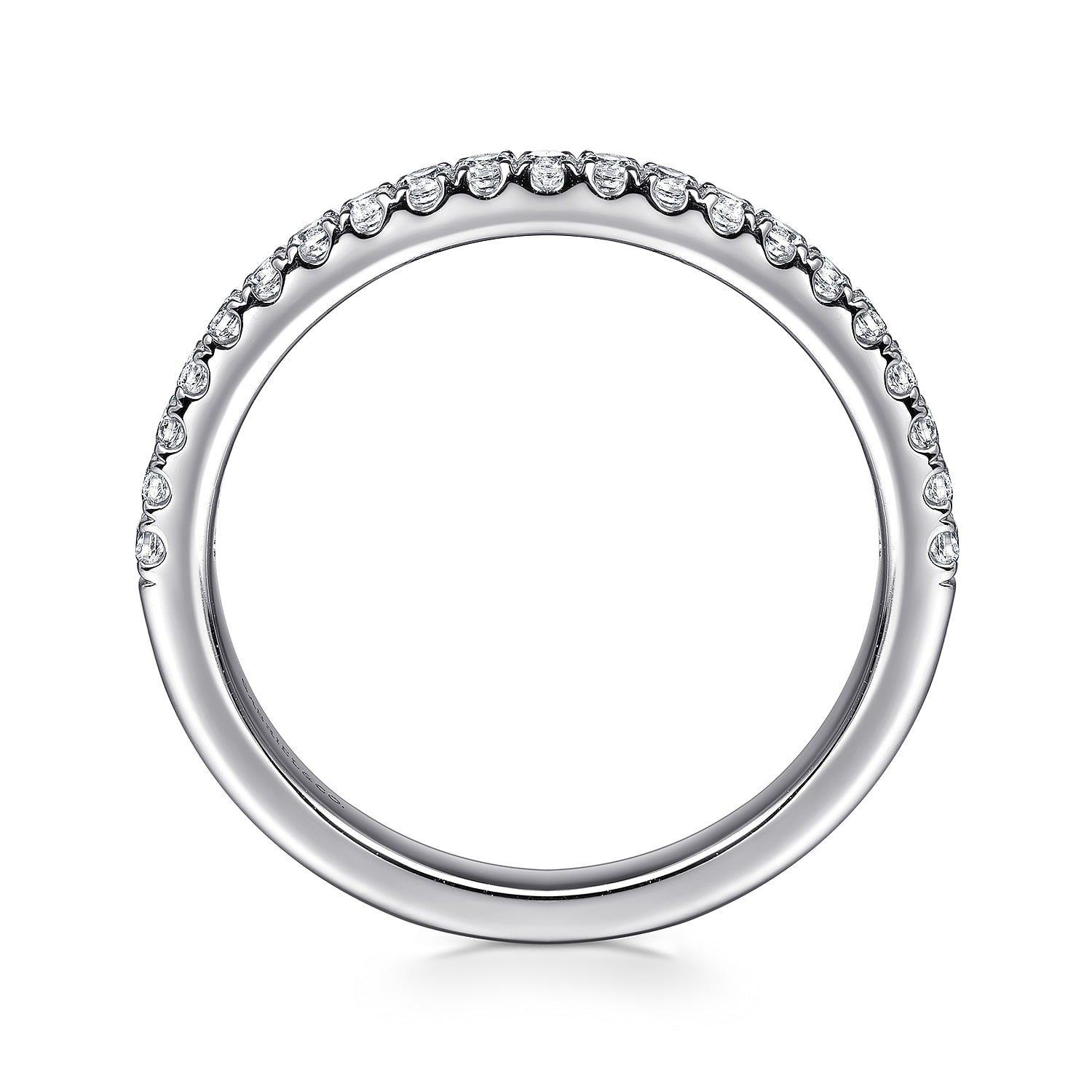 Diamond Wedding Band in 14K White Gold, photograph 2