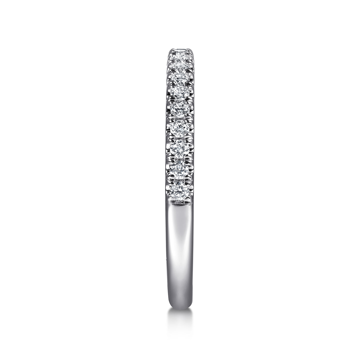 Diamond Wedding Band in 14K White Gold, photograph 5