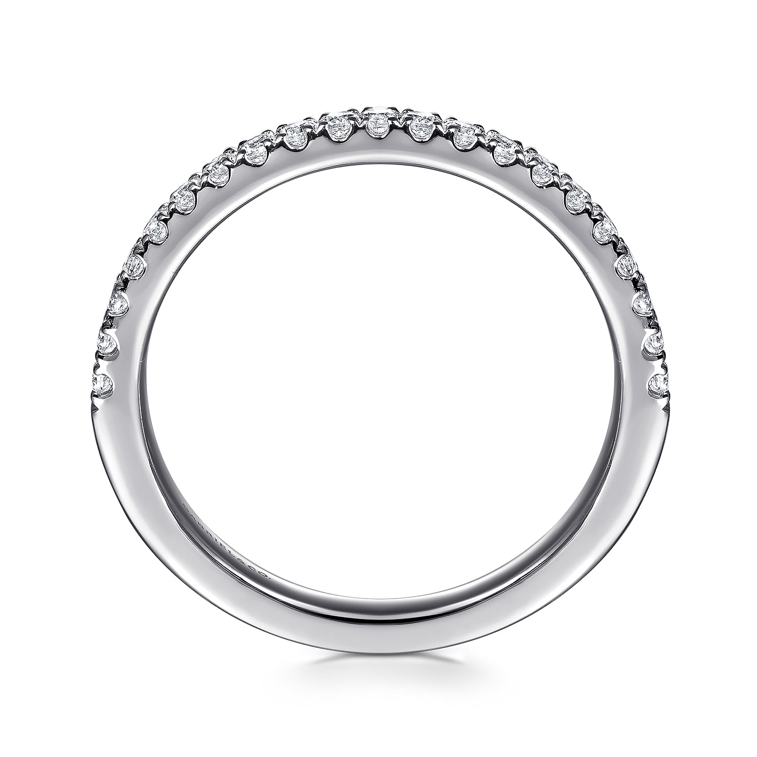 Diamond Wedding Band in 14K White Gold, photograph 2