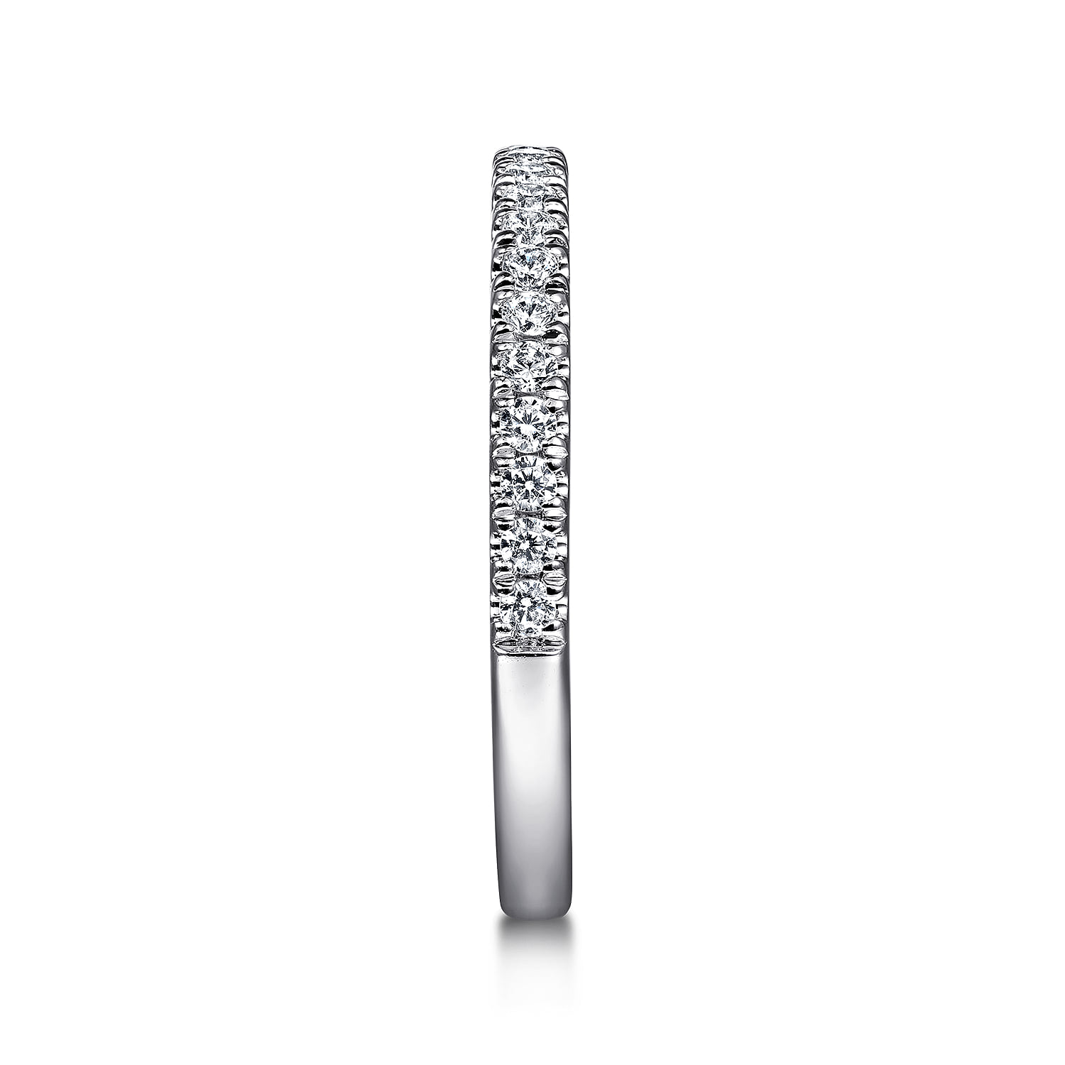 Diamond Wedding Band in 14K White Gold, photograph 5