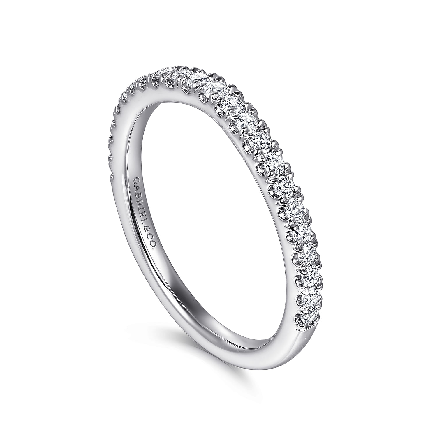 Matching Diamond Wedding Band in 14K White Gold, photograph 3