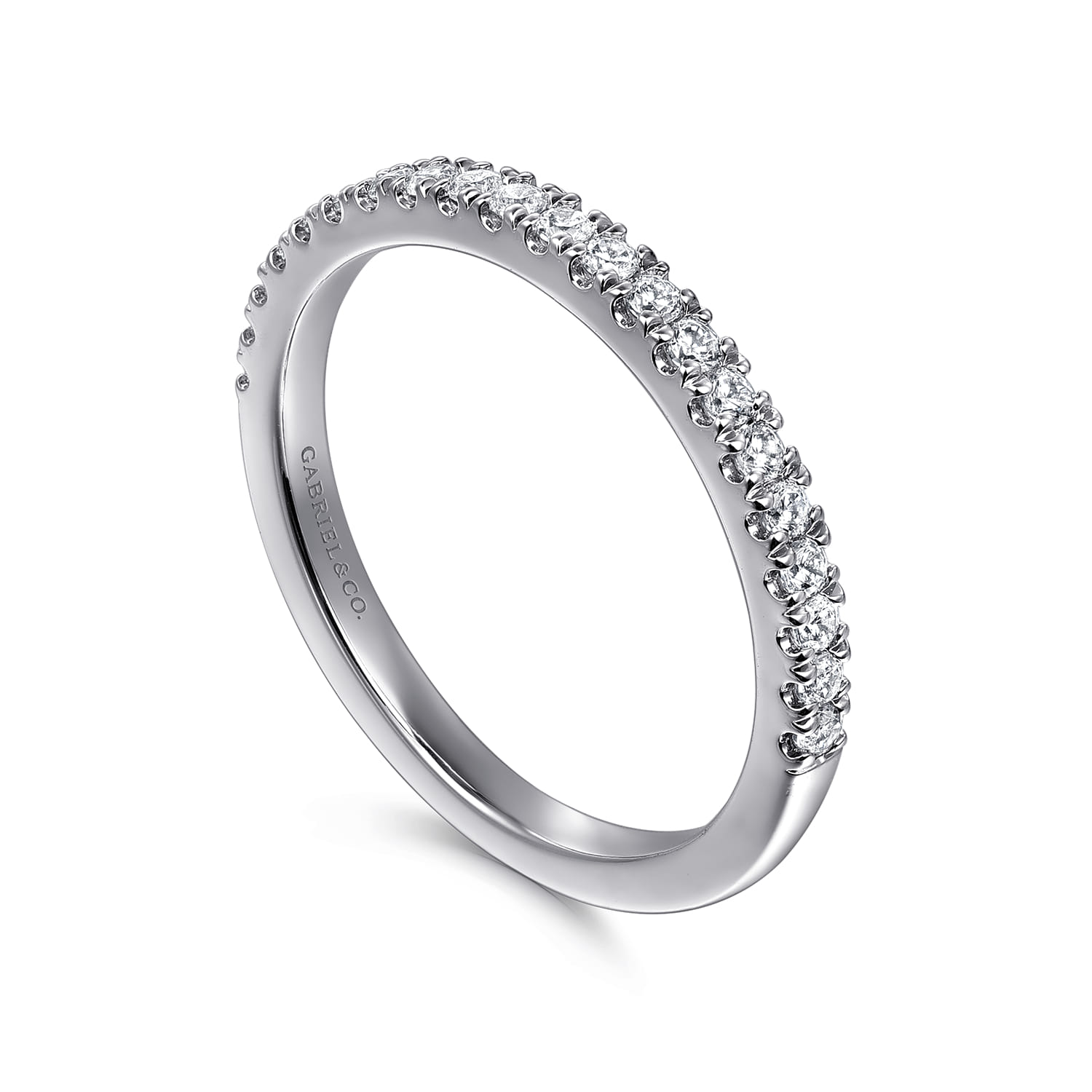 Matching Diamond Wedding Band in 14K White Gold, photograph 3