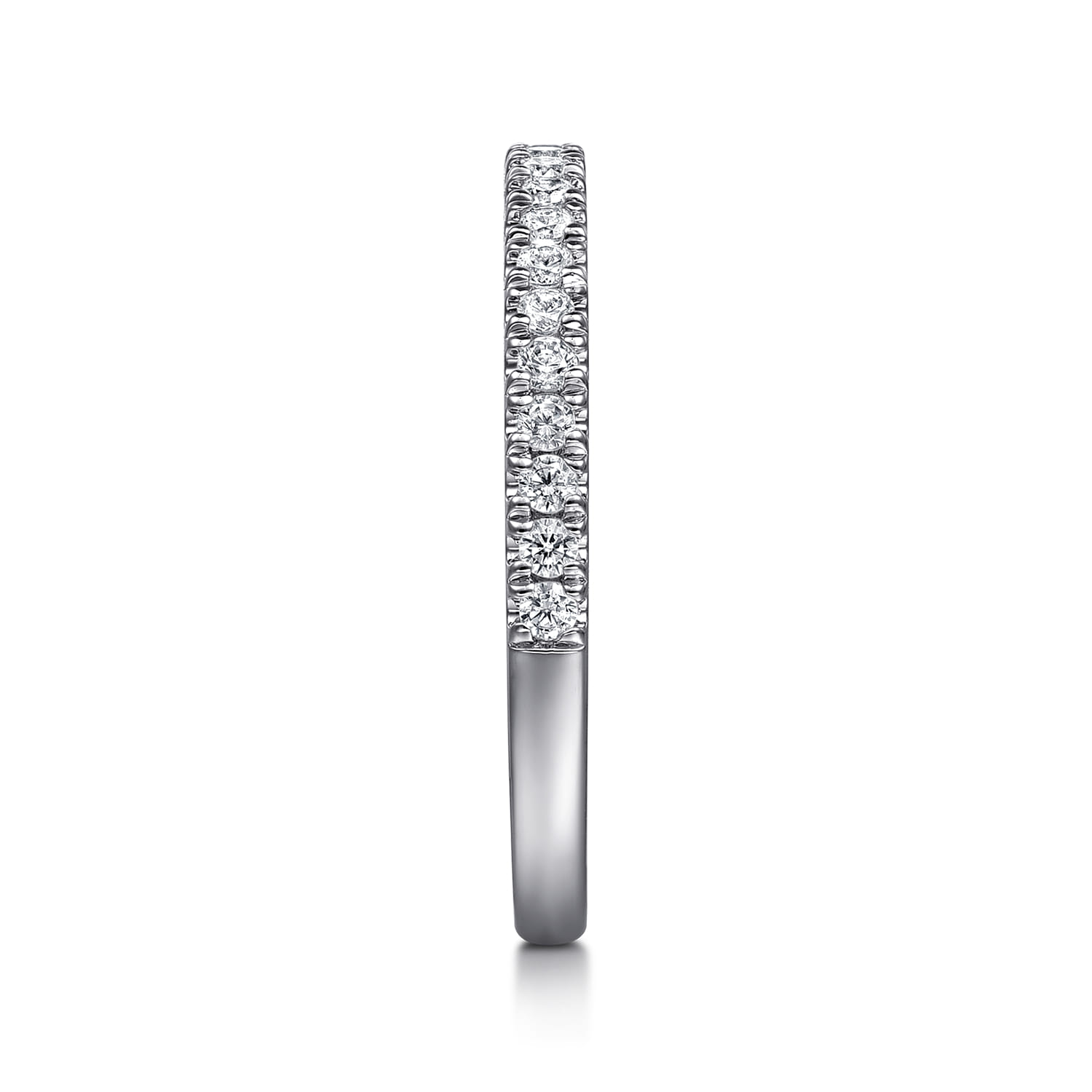 Matching Diamond Wedding Band in 14K White Gold, photograph 4