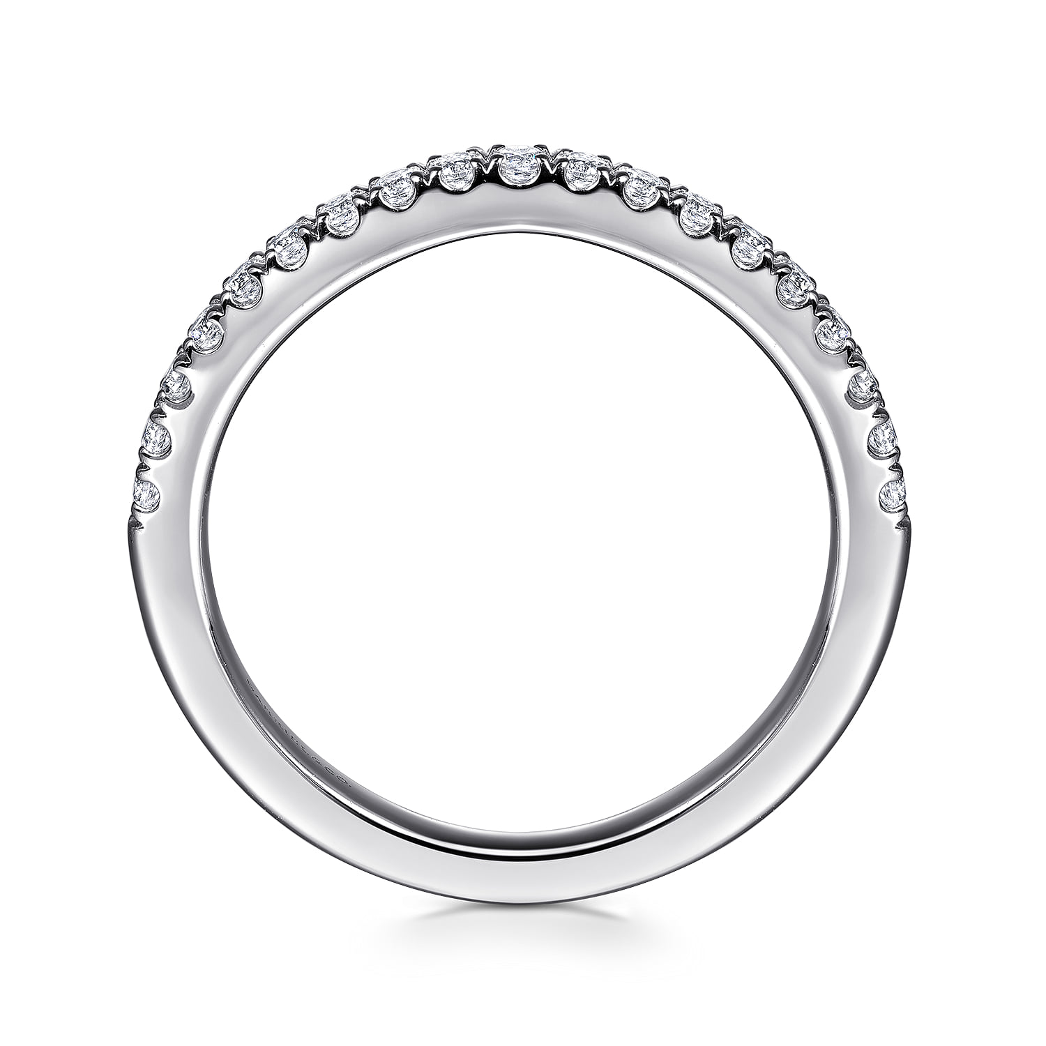 Diamond Wedding Band in 14K White Gold, photograph 2