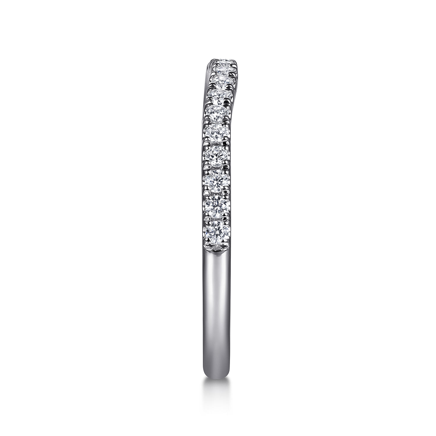 Diamond Wedding Band in 14K White Gold, photograph 5