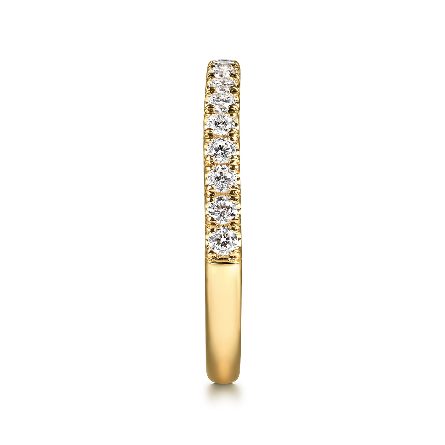Diamond Wedding Band in 14K Yellow Gold, photograph 5