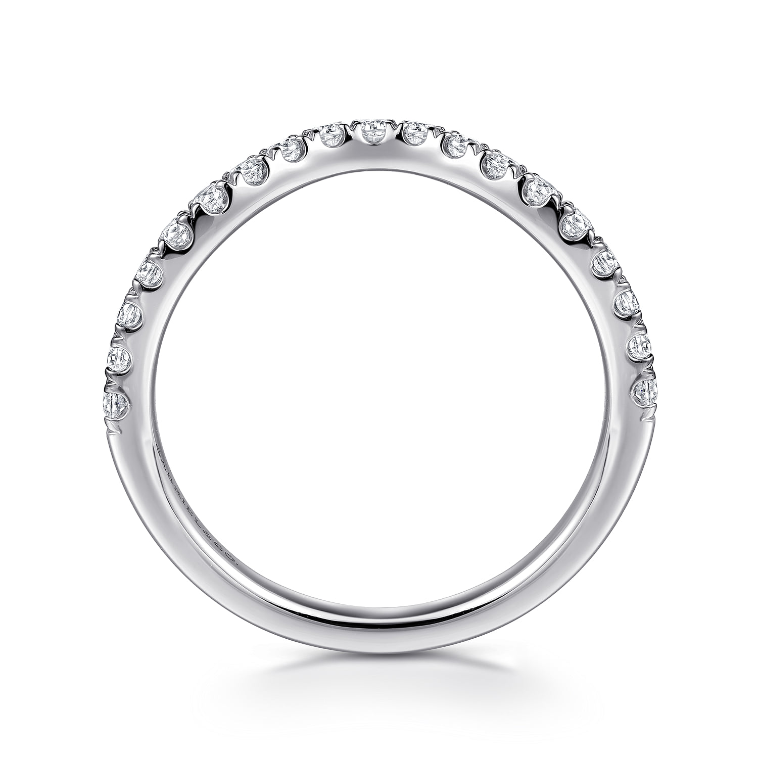 Diamond Wedding Band in 14K White Gold, photograph 2