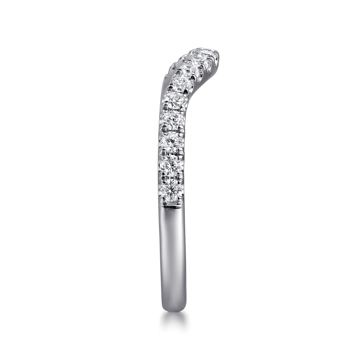 Diamond Wedding Band in 14K White Gold, photograph 5