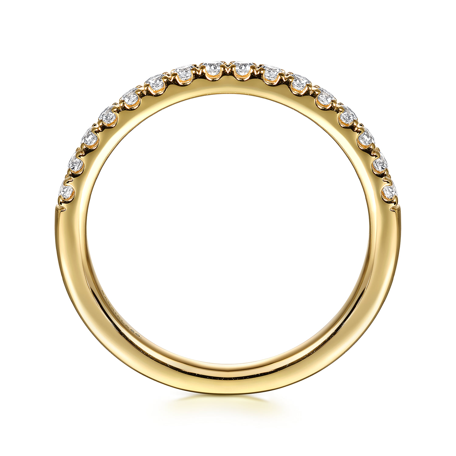 Diamond Wedding Band in 14K Yellow Gold, photograph 2