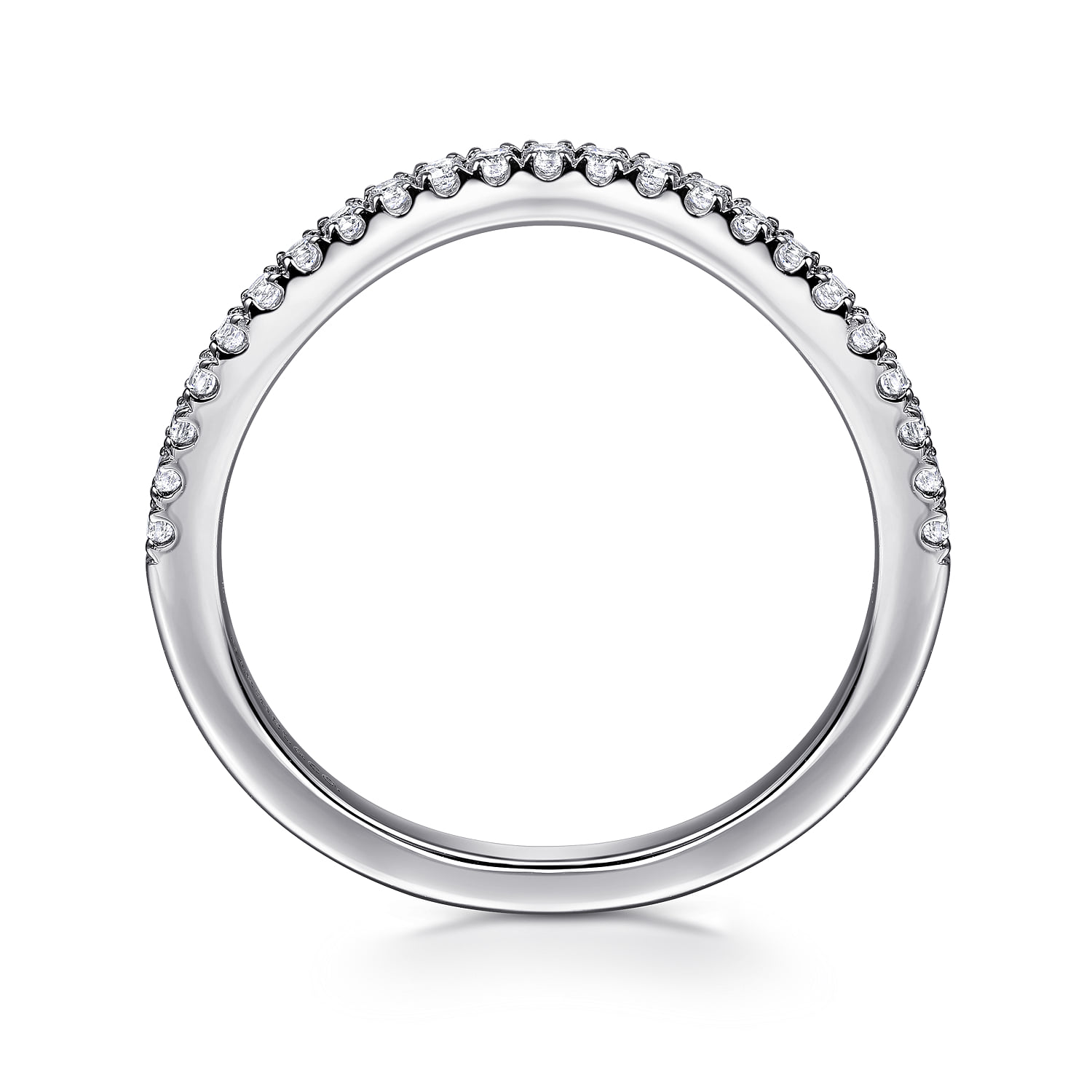 Diamond Wedding Band in 14K White Gold, photograph 2