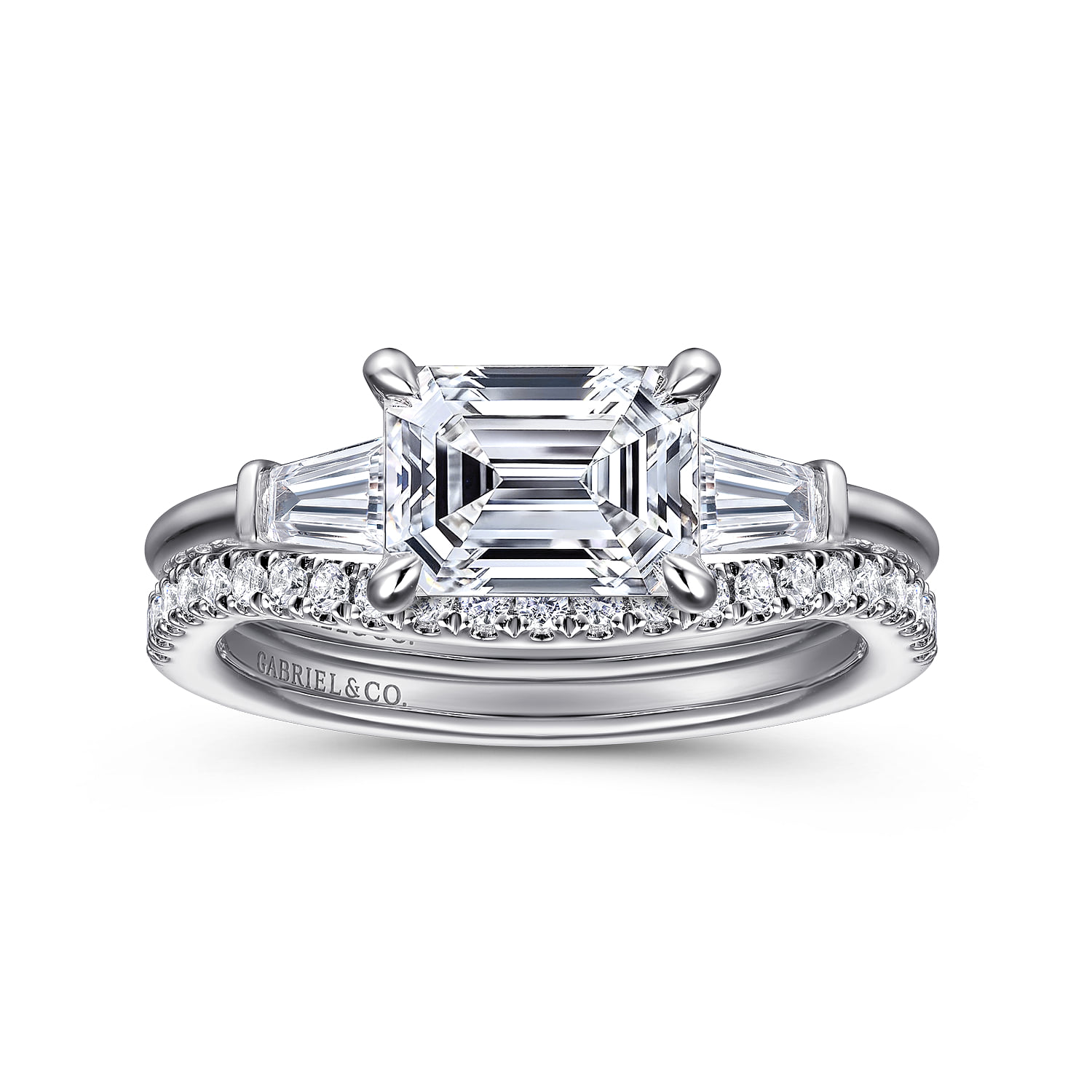 Diamond Wedding Band in 14K White Gold, photograph 4