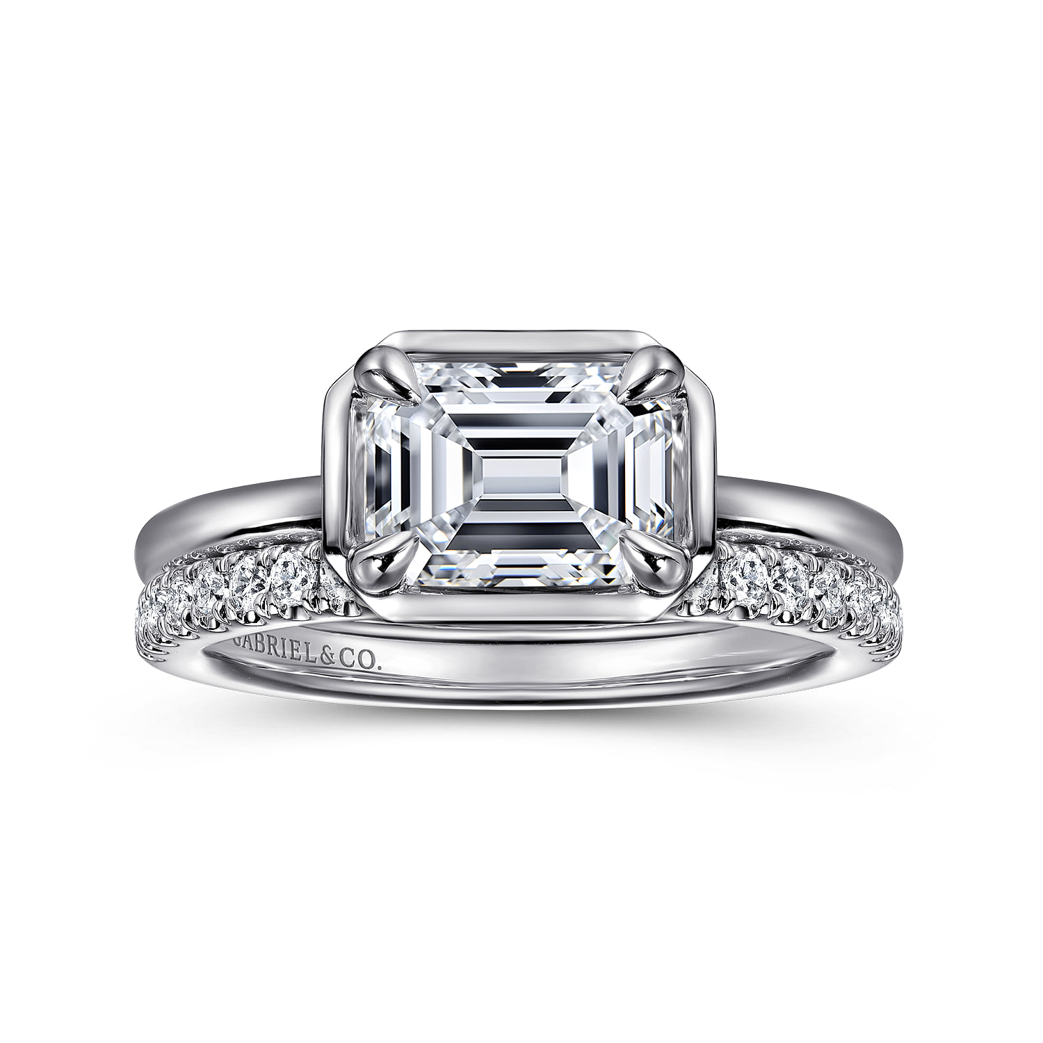 Diamond Wedding Band in 14K White Gold, photograph 4