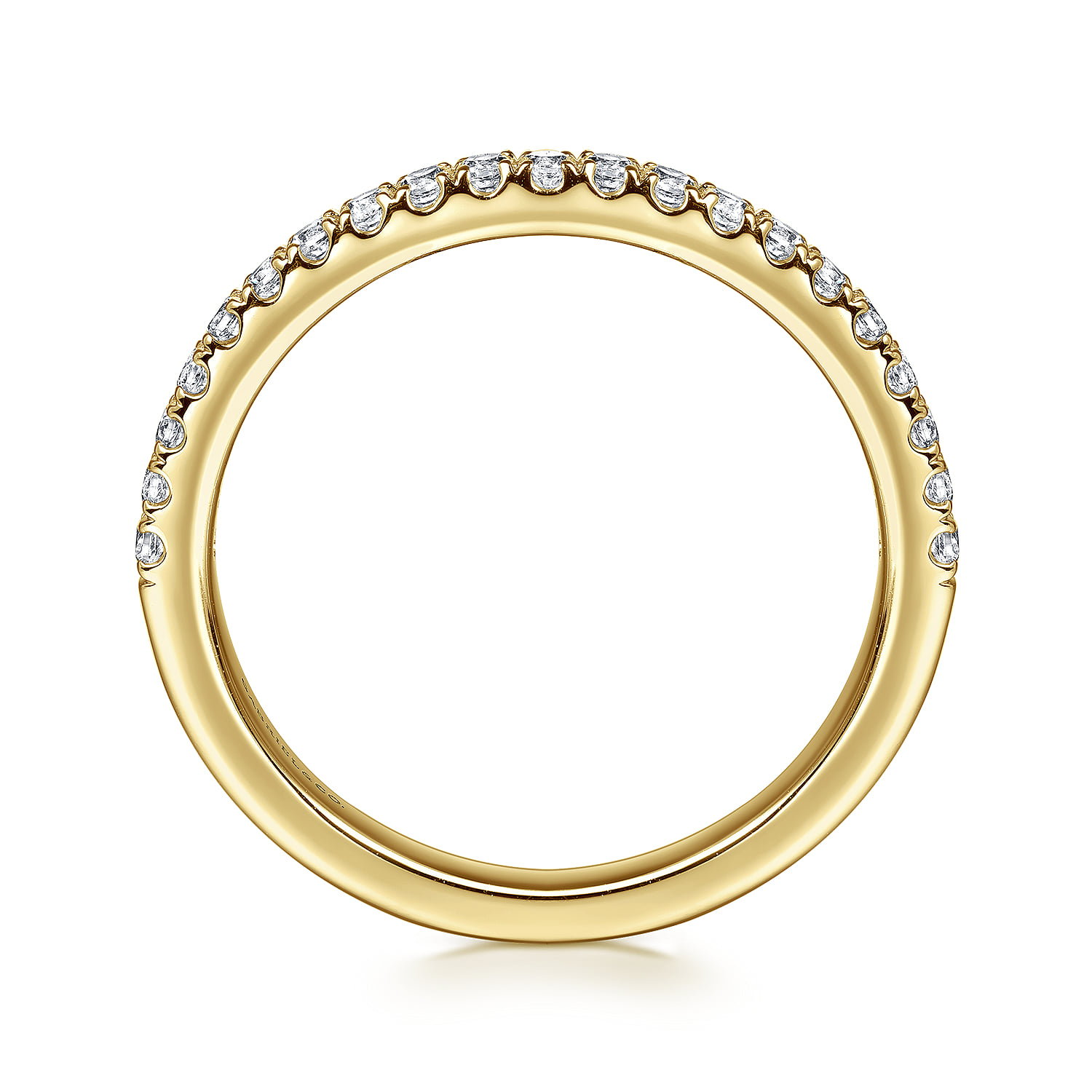 Diamond Wedding Band in 14K Yellow Gold, photograph 2