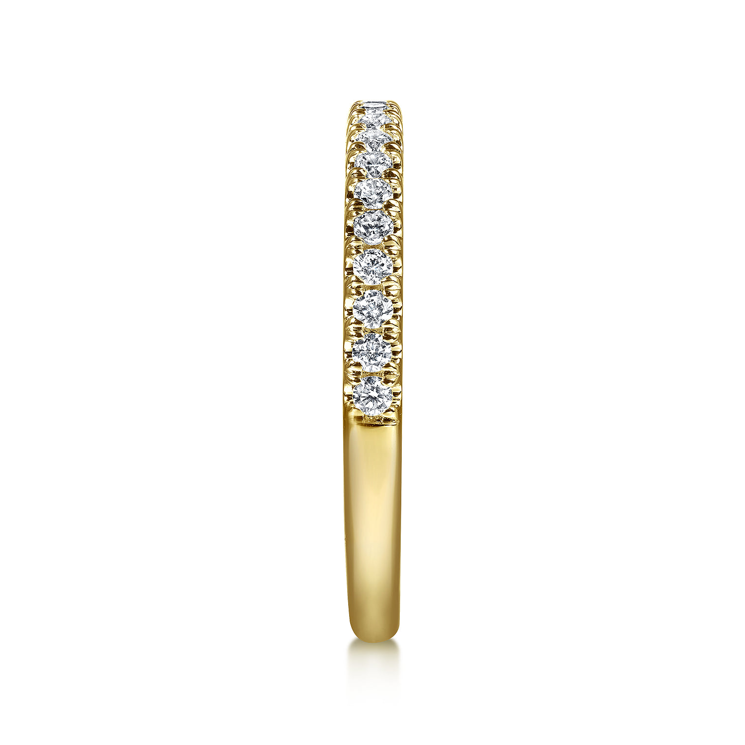 Diamond Wedding Band in 14K Yellow Gold, photograph 5