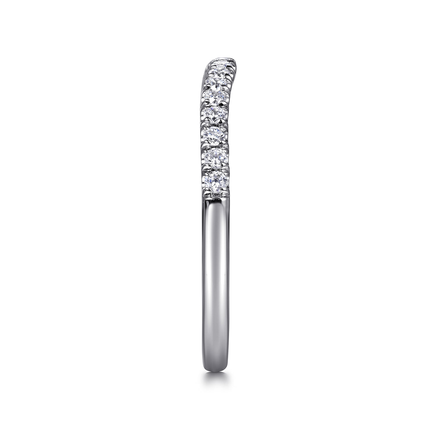 Diamond Wedding Band in 14K White Gold, photograph 5