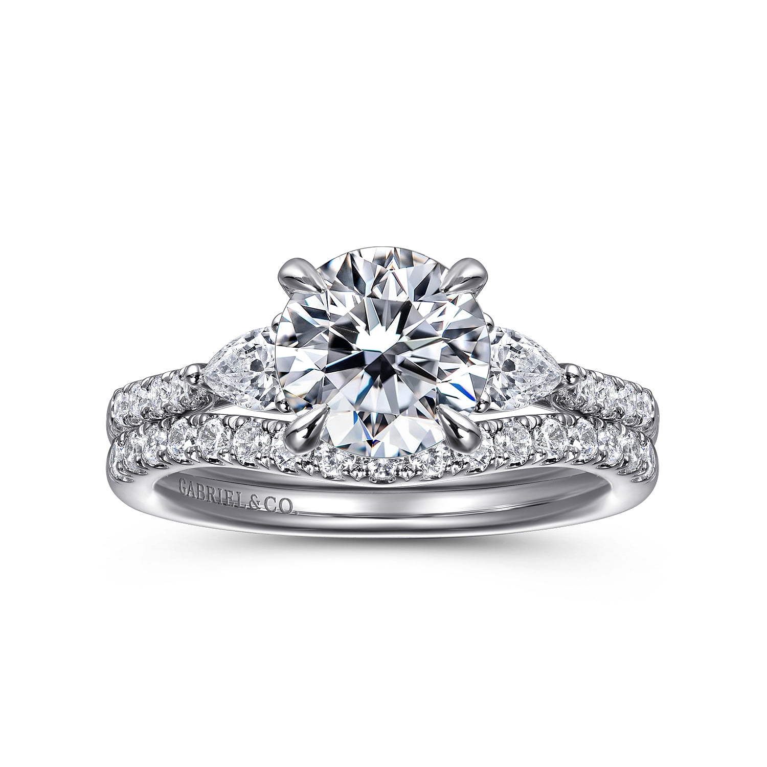 Diamond Wedding Band in 14K White Gold, photograph 4