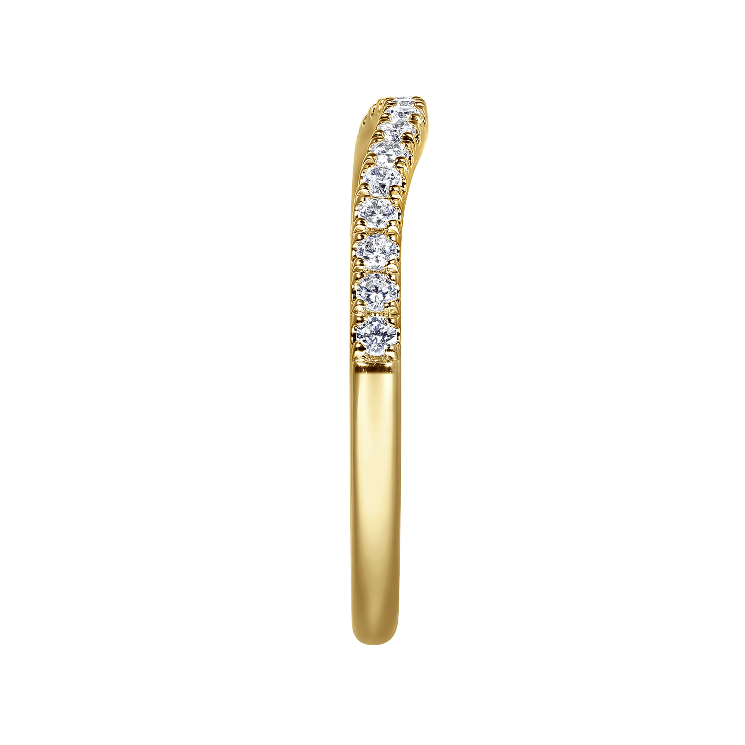 Diamond Wedding Band in 14K Yellow Gold, photograph 5