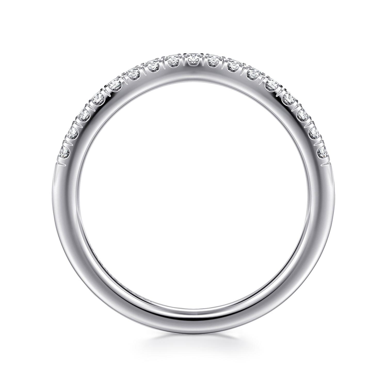 Diamond Matching Wedding Band in 14K White Gold, photograph 2