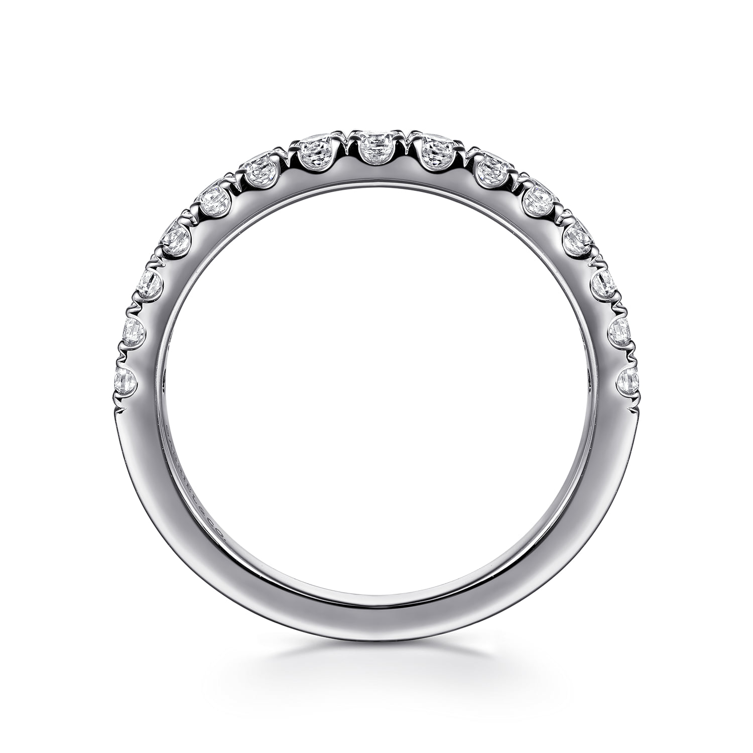 Diamond Wedding Band in 14K White Gold, photograph 2
