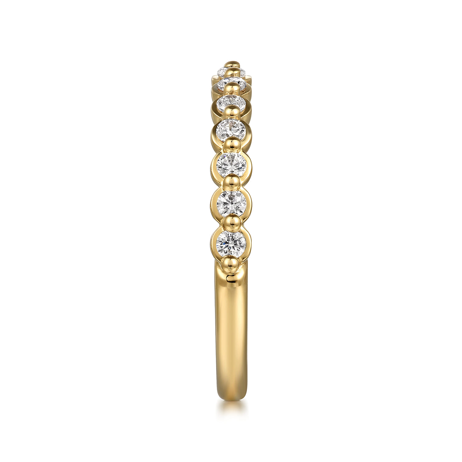 Diamond Wedding Band in 14K Yellow Gold, photograph 5