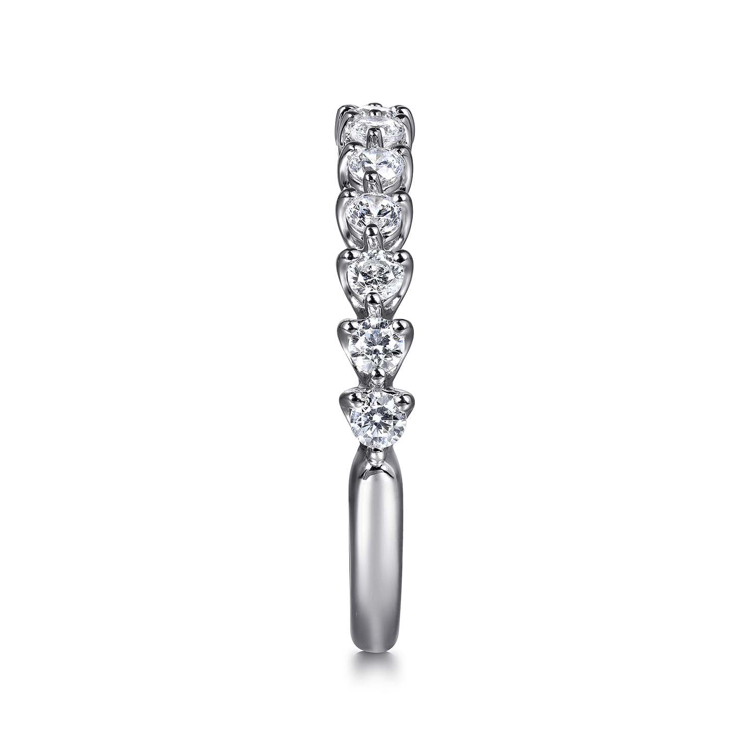 Diamond Wedding Band in 14K White Gold, photograph 5