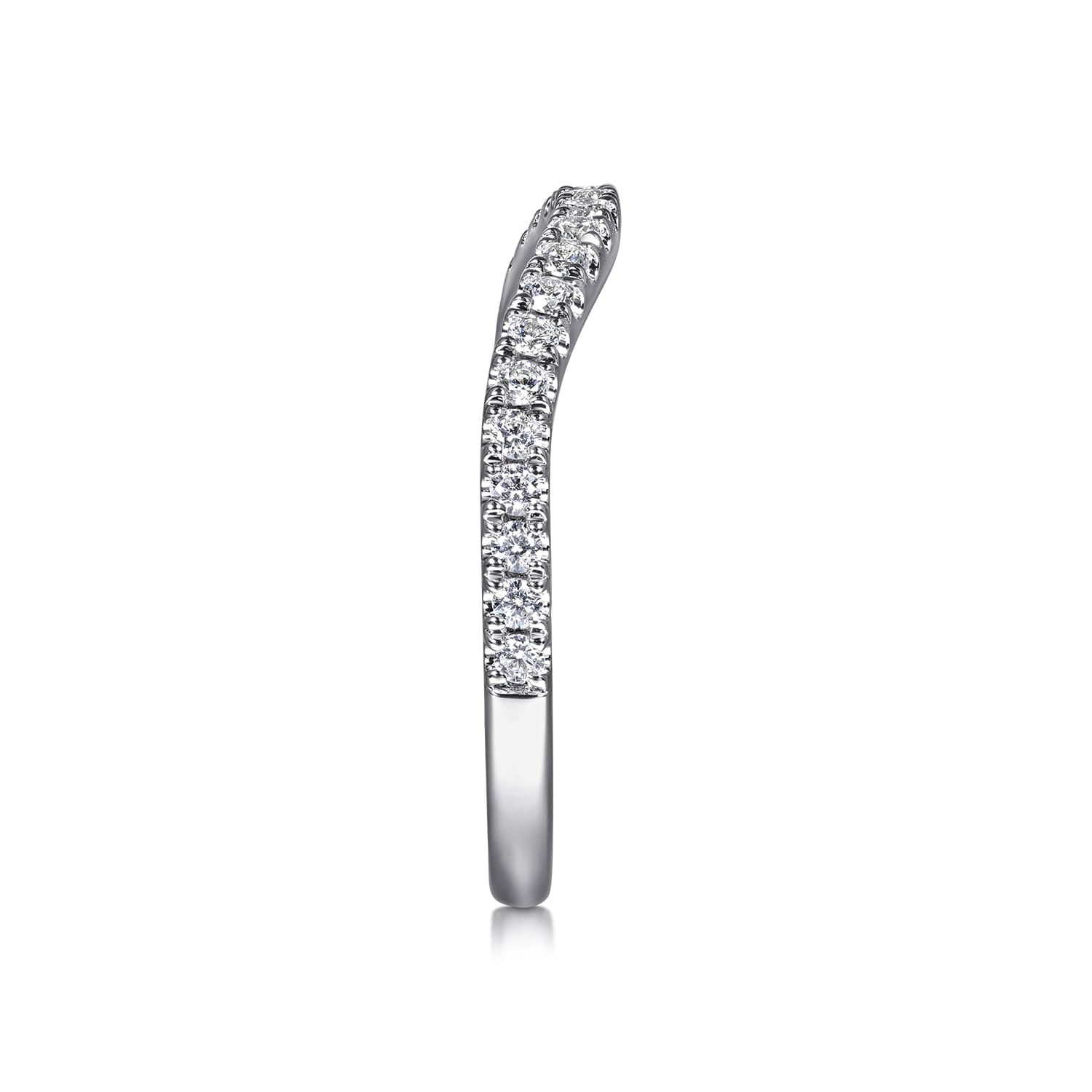 Diamond Wedding Band in 14K White Gold, photograph 4