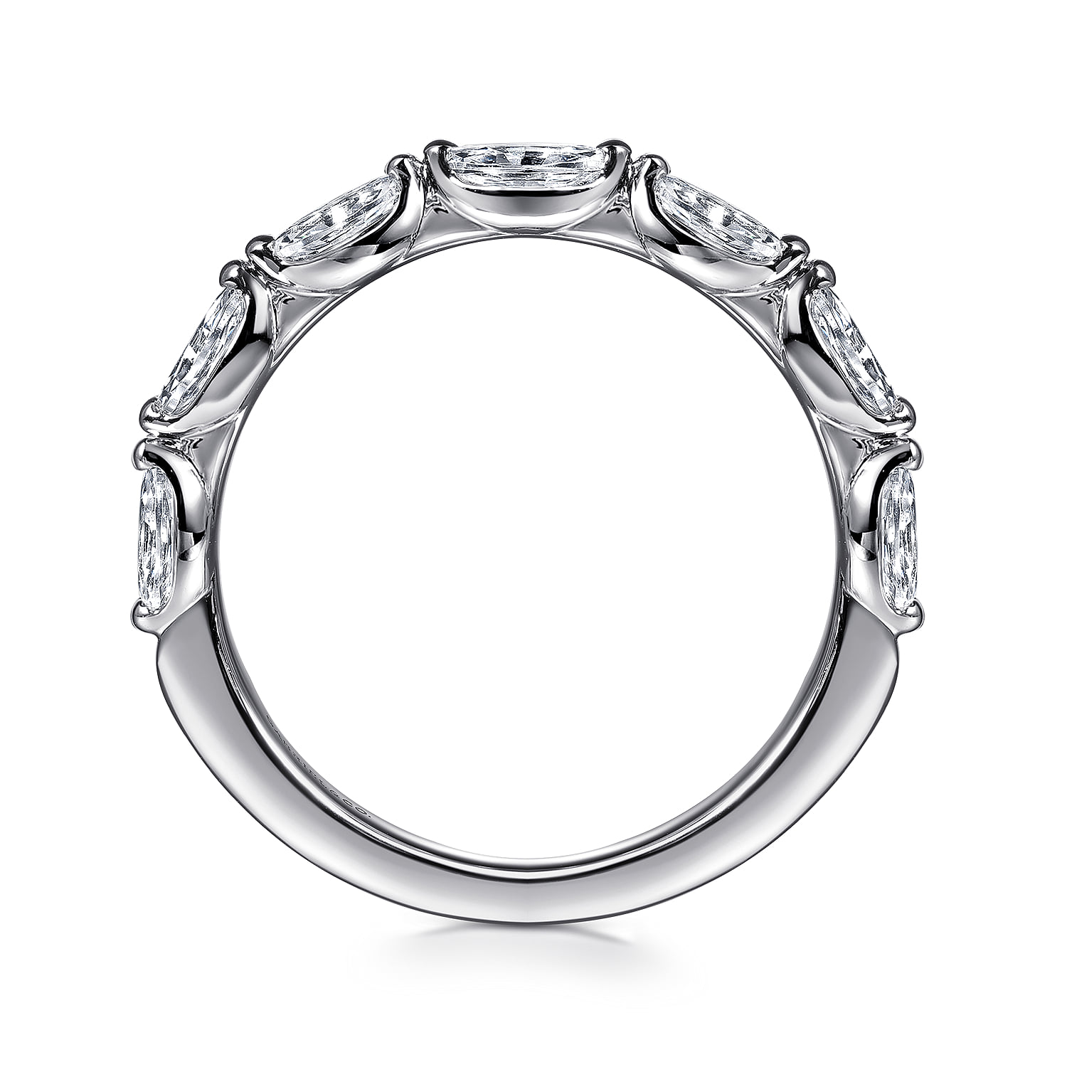 Diamond Wedding Band in 14K White Gold, photograph 2