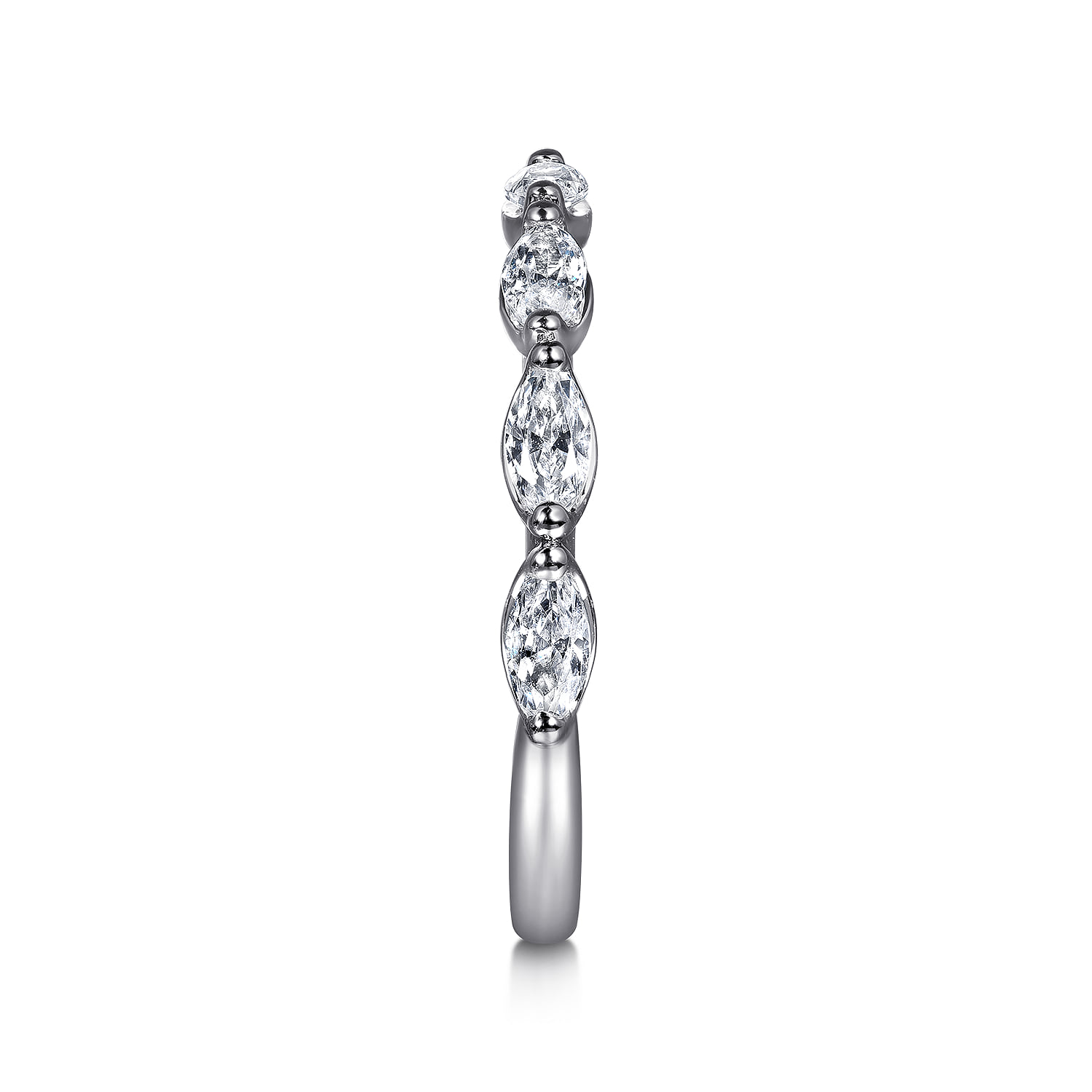 Diamond Wedding Band in 14K White Gold, photograph 5