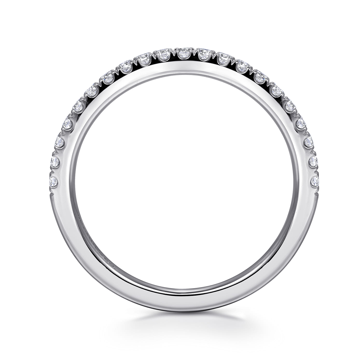 Diamond Wedding Band in 14K White Gold, photograph 2
