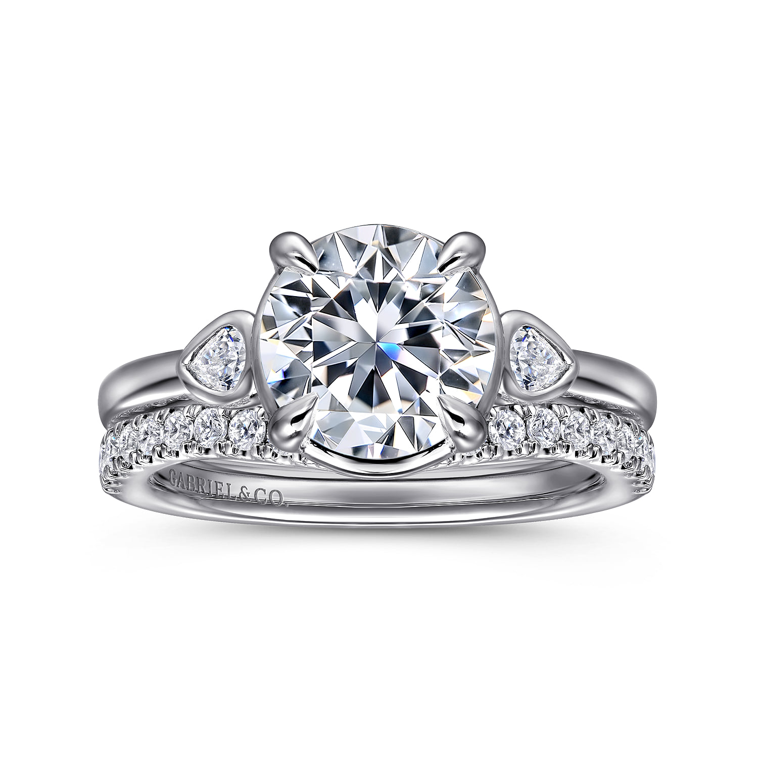 Diamond Wedding Band in 14K White Gold, photograph 4