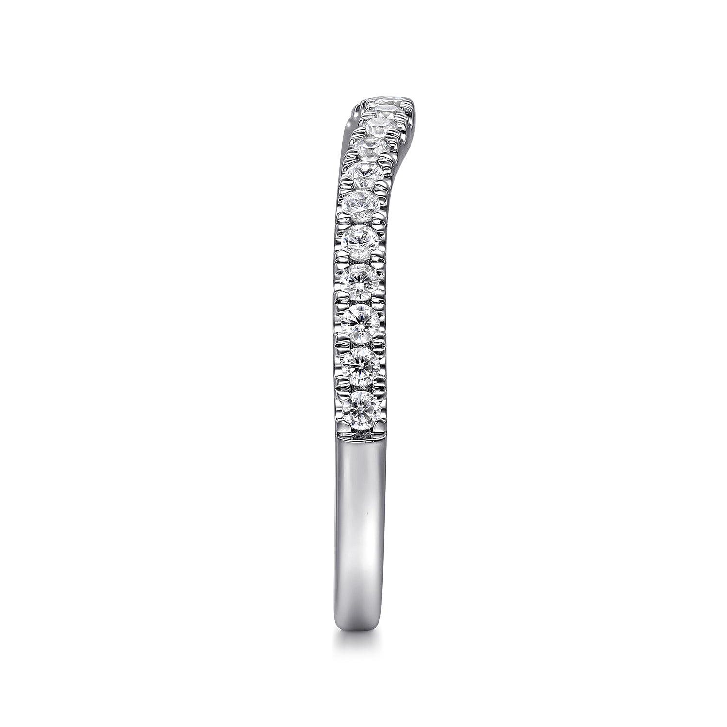 Diamond Wedding Band in 14K White Gold, photograph 5