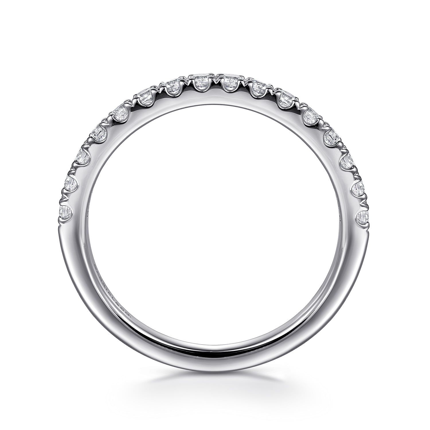 Diamond Wedding Band in 14K White Gold, photograph 2