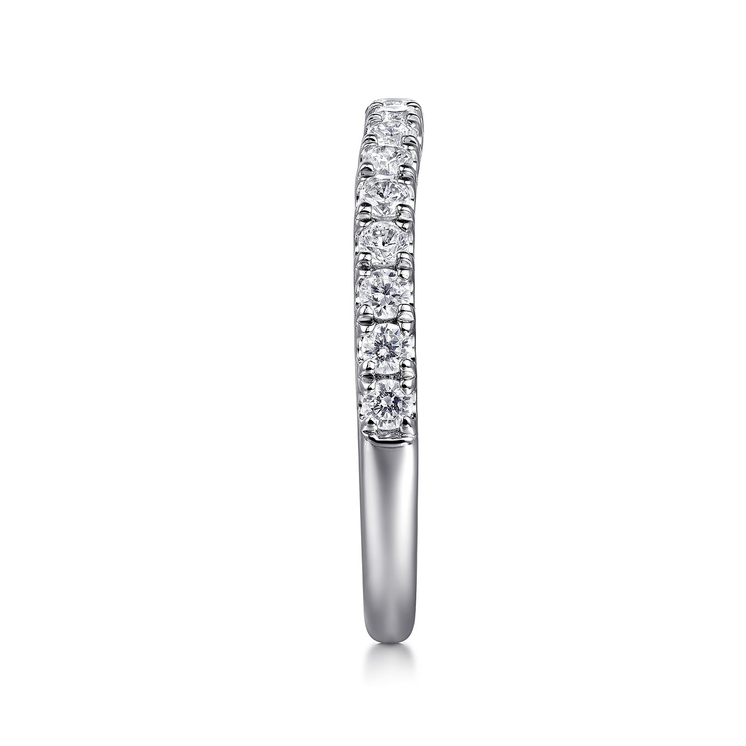 Diamond Wedding Band in 14K White Gold, photograph 5