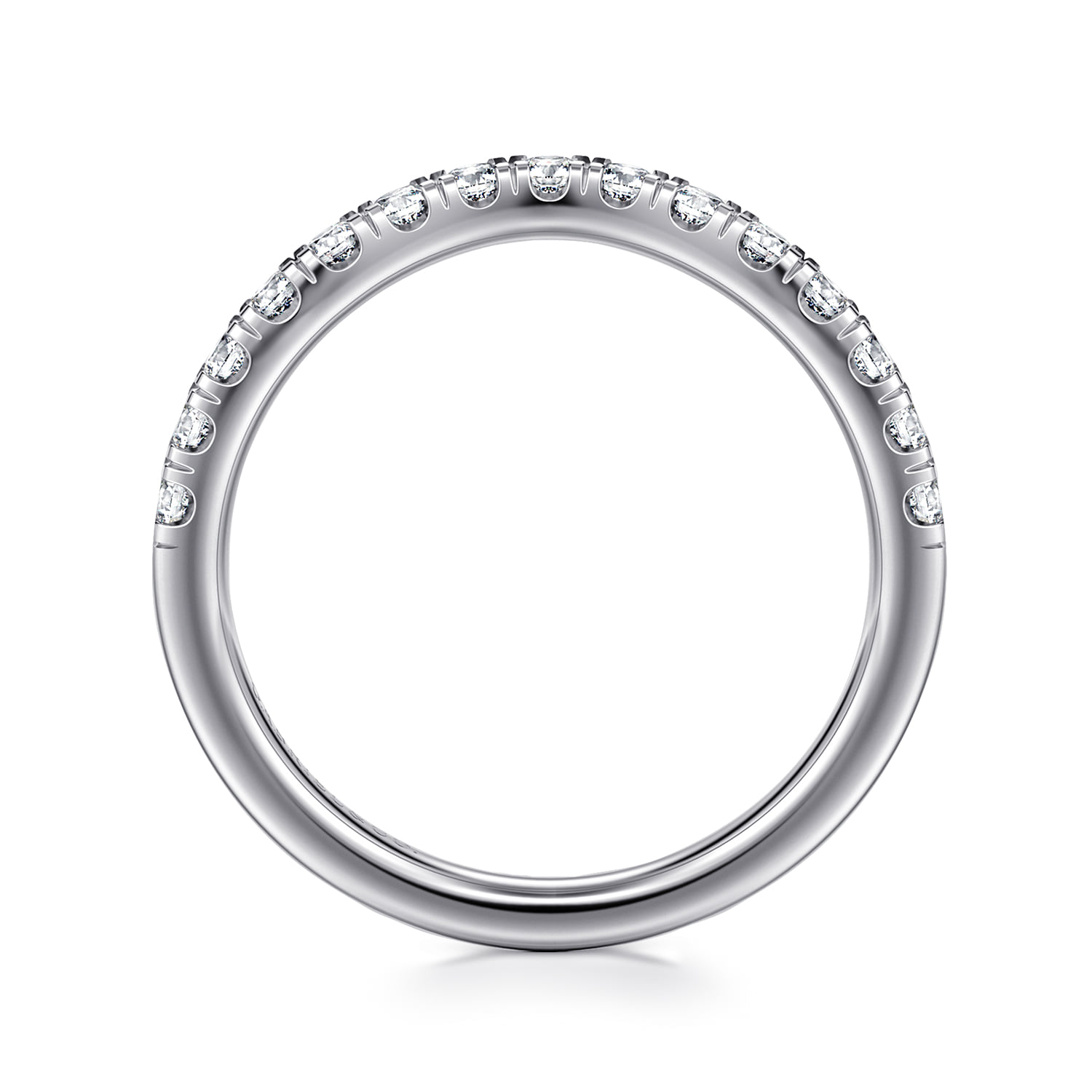 Diamond Matching Wedding Band in 14K White Gold, photograph 2