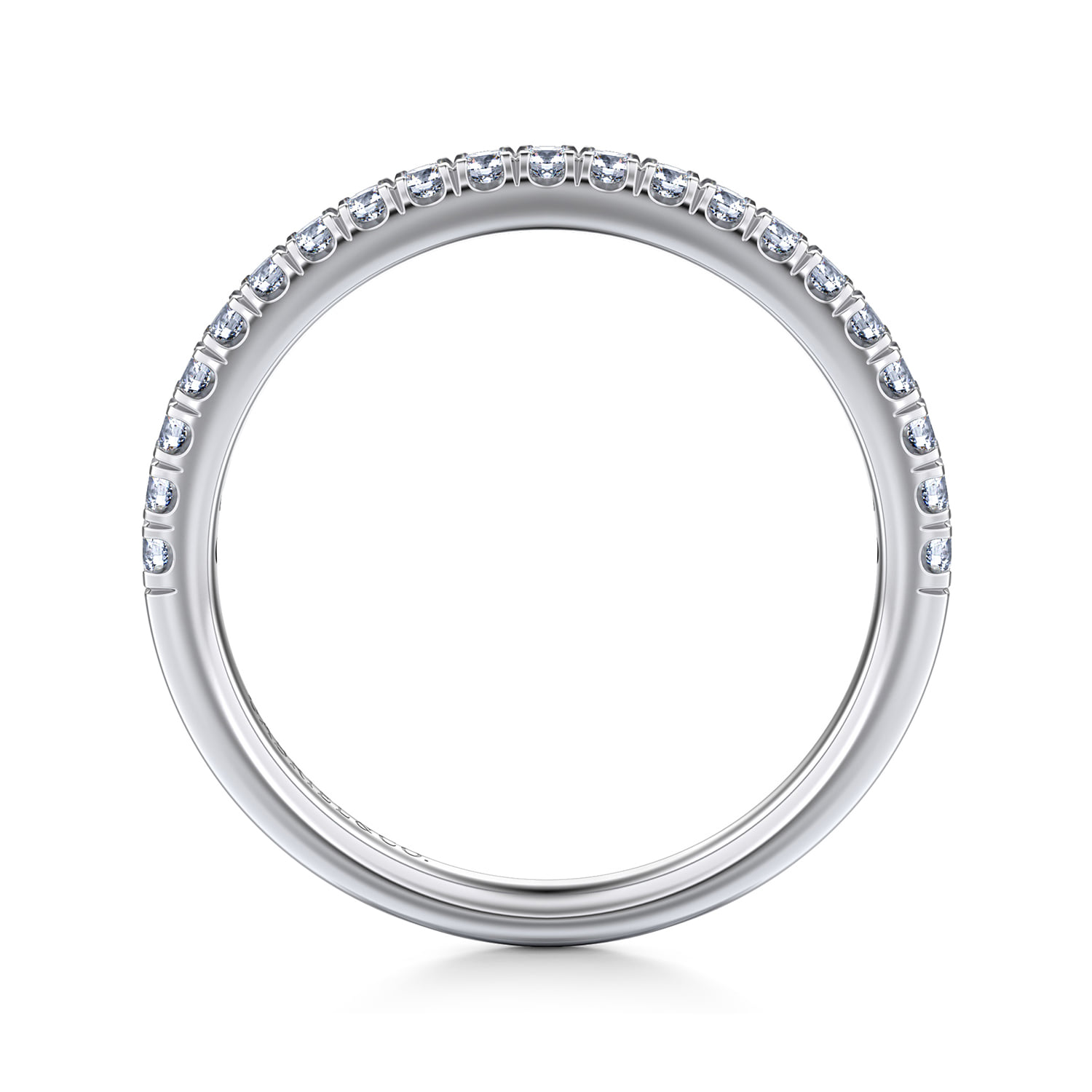 Diamond Matching Wedding Band in 14K White Gold, photograph 2